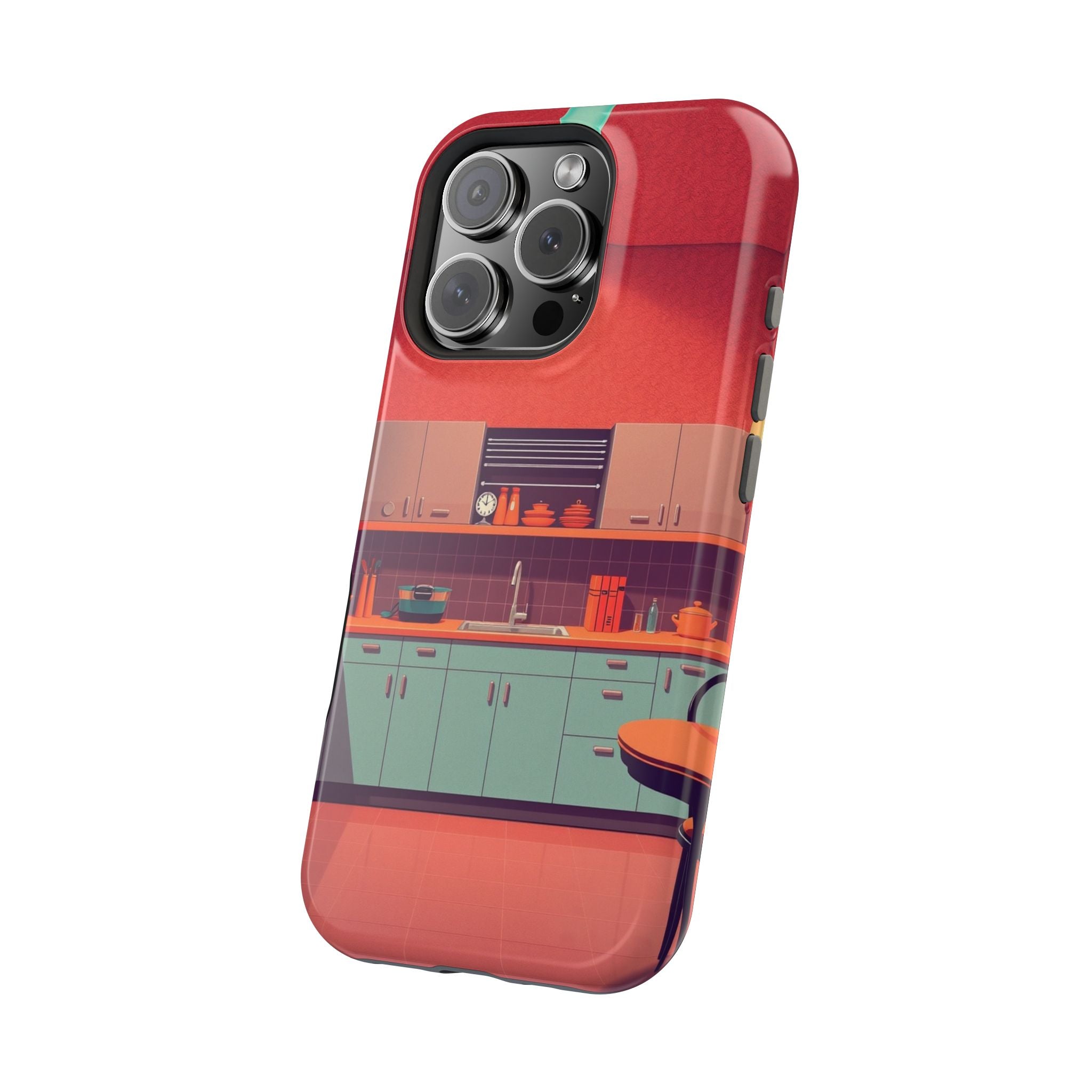 iPhone Earthy 1950s Kitchen Design Bold Modern Everyday Snap Case · iPhone Case