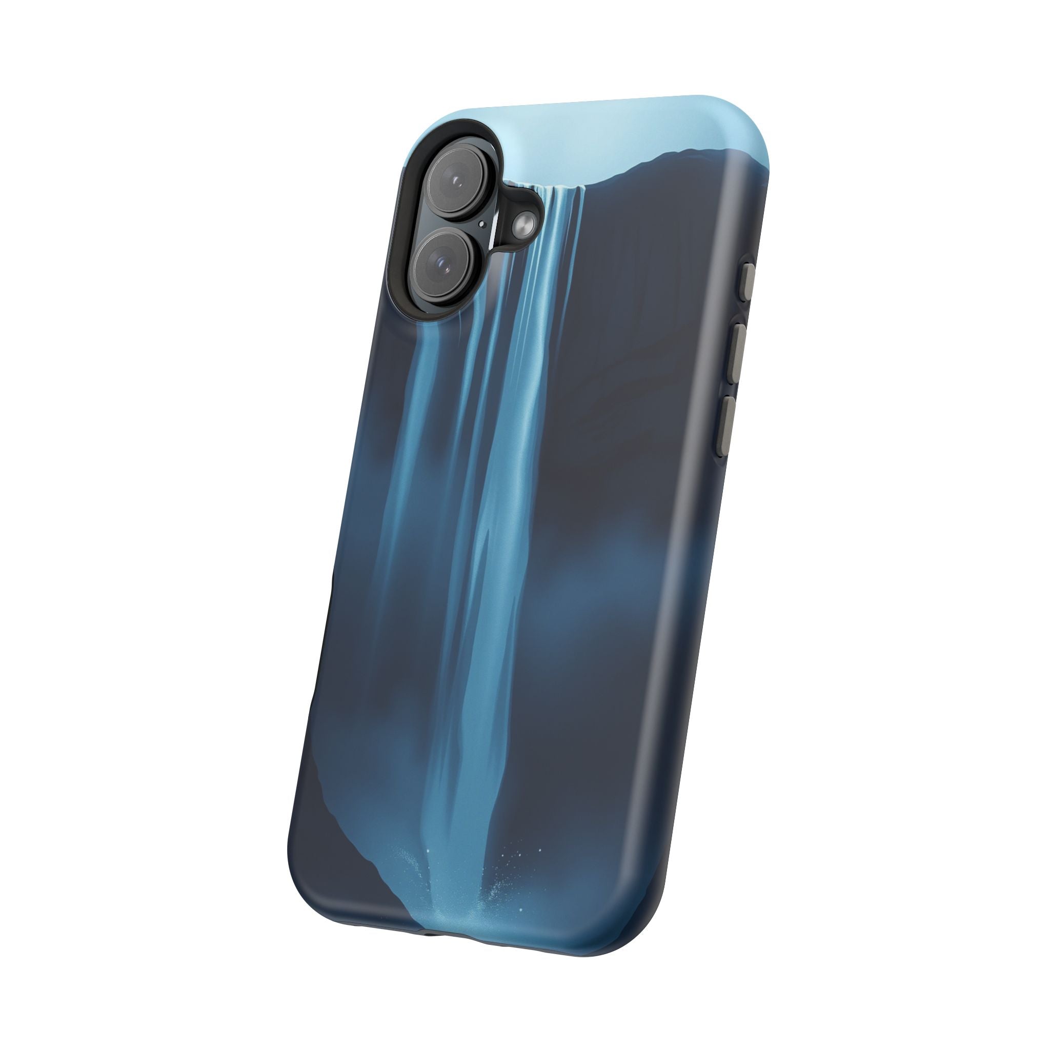 iPhone Midnight Blue And Silver Waterfall Mist Soft iPhone Finish · iPhone Case