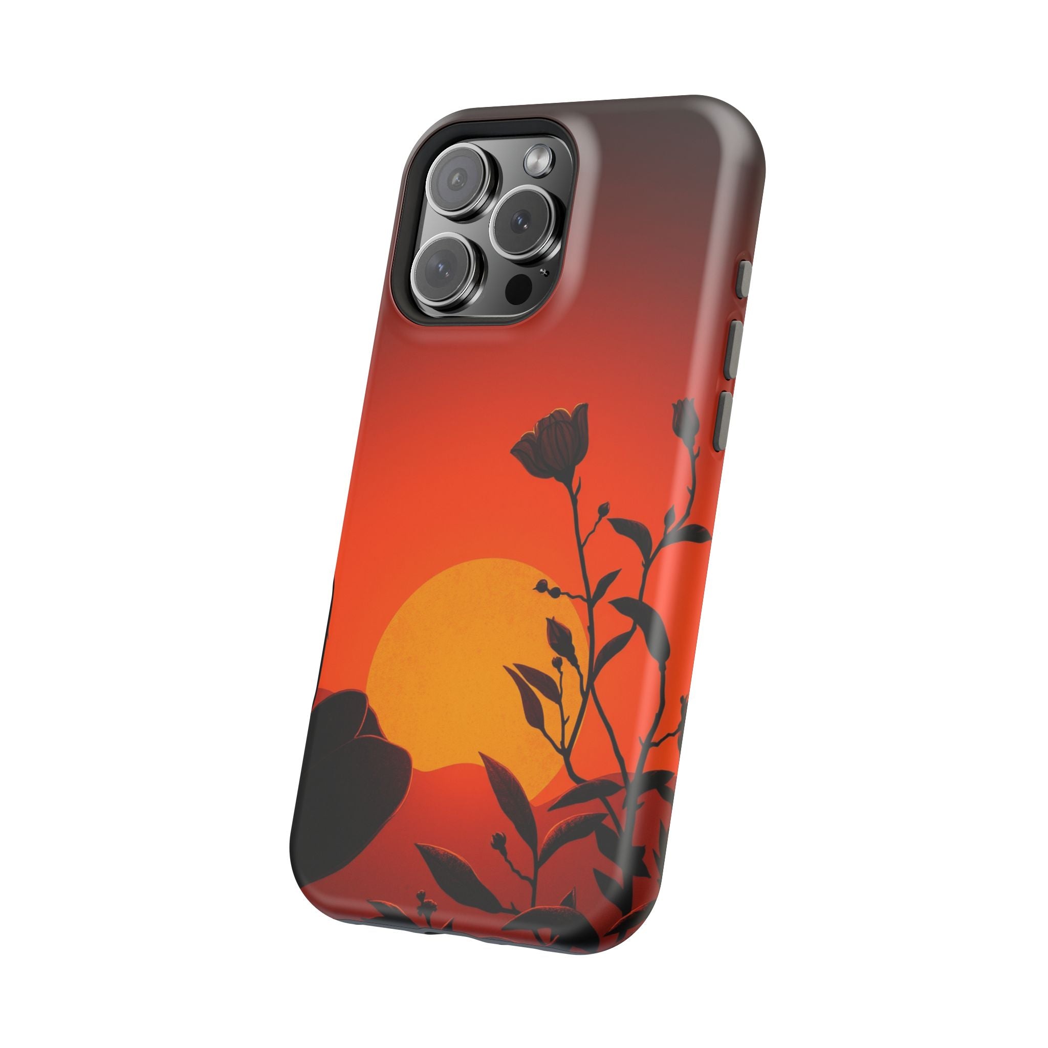 iPhone Bloom and Leaf Dark Gothic Ink Slim Everyday Designer Case · iPhone Case