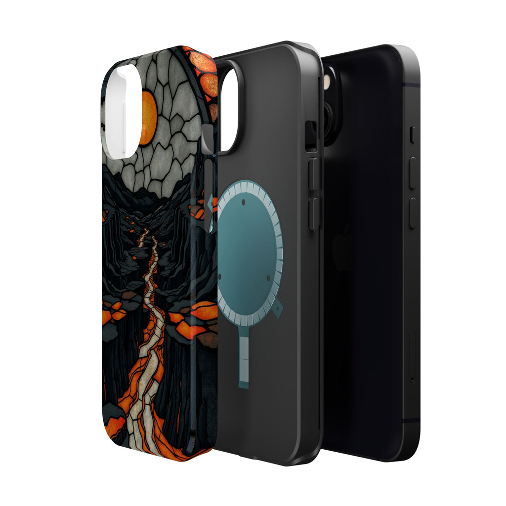 iPhone Charcoal And Copper Lava Field Slim Everyday Designer Case · iPhone Case