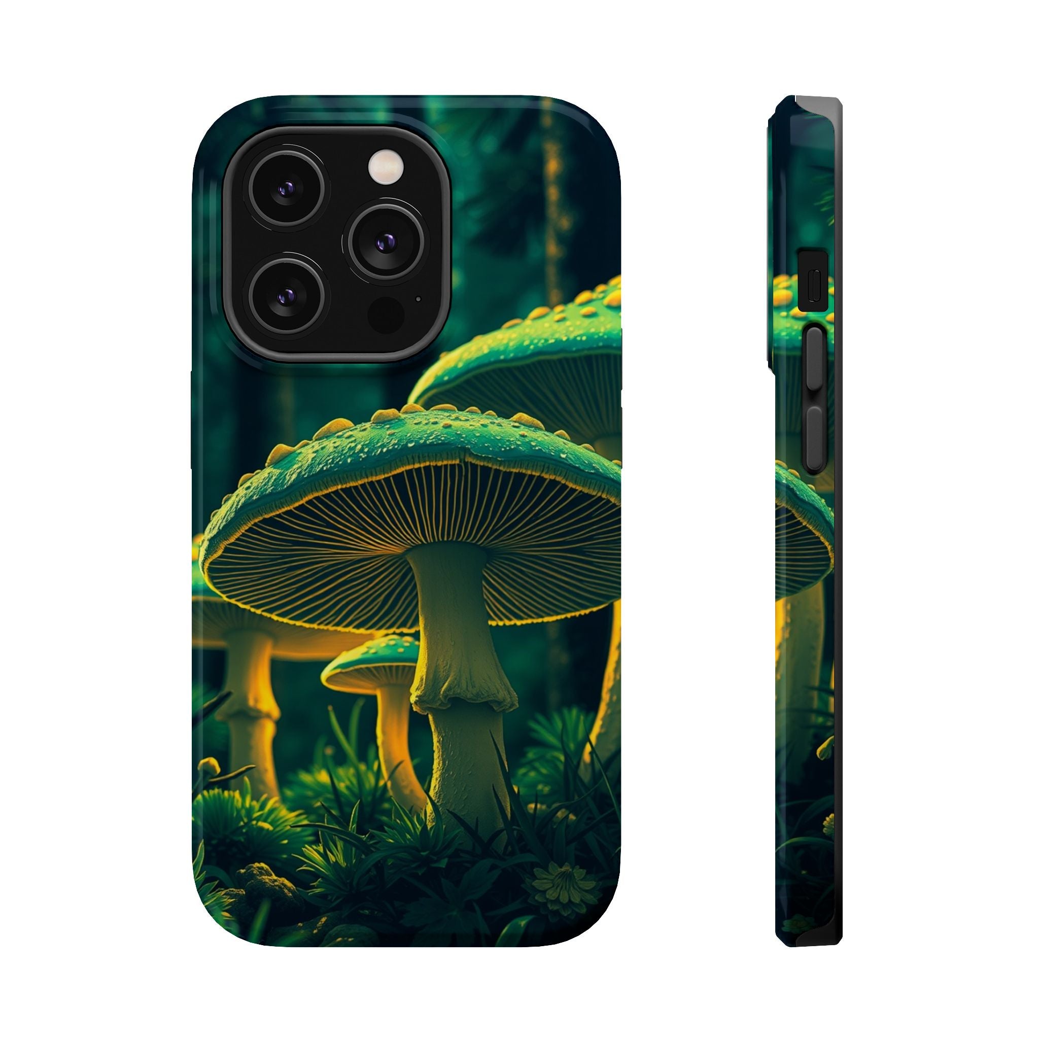 iPhone Emerald Green And Gold Mushroom Forest Slim iPhone Everyday · iPhone Case