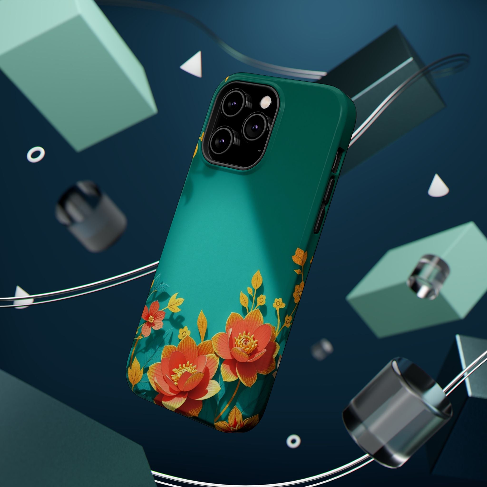 iPhone Floral Gold Foil Paper Cut Art Slim Everyday Designer Case · iPhone Case