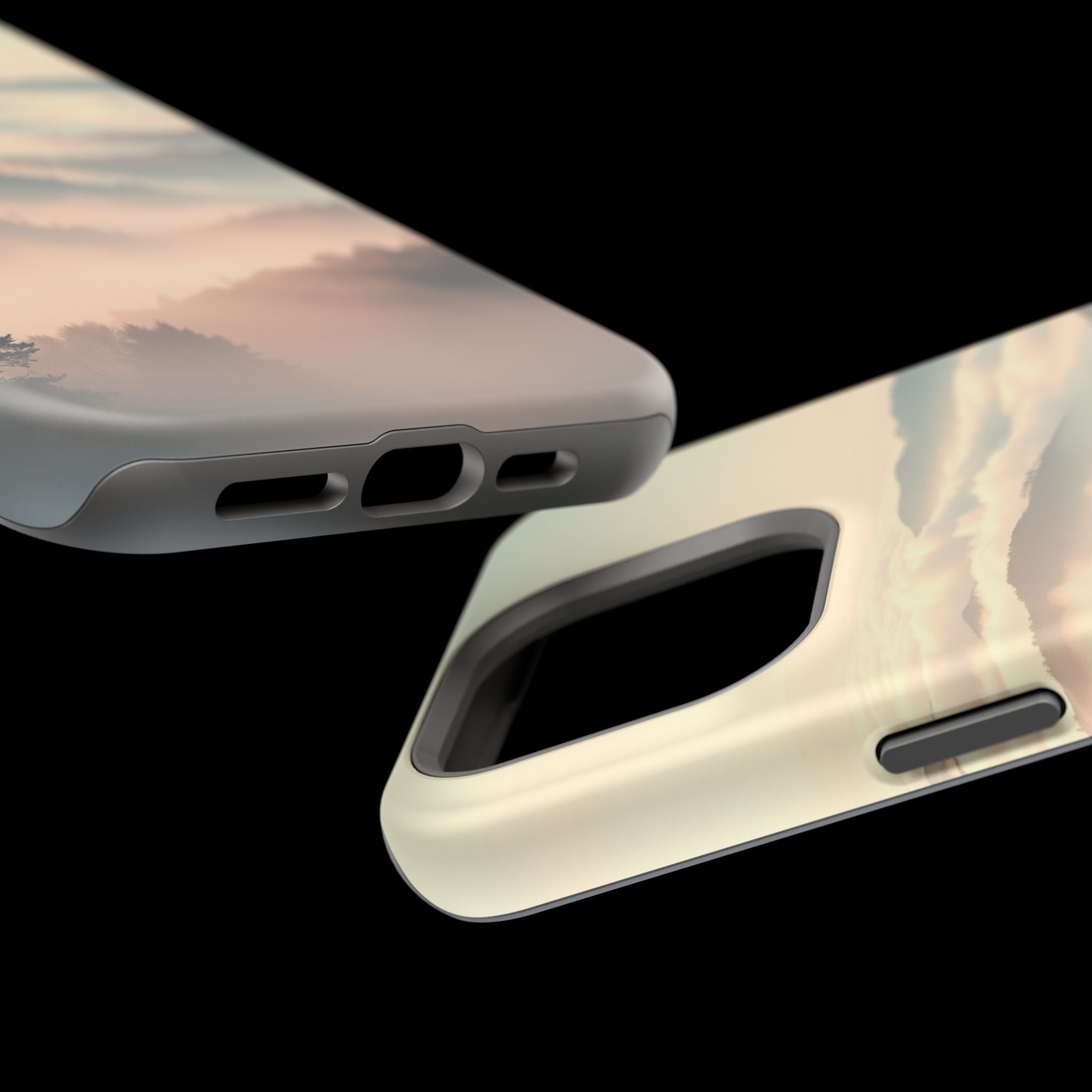 iPhone Mint And Blush Fog Rolling Over Hills Slim iPhone Everyday · iPhone Case