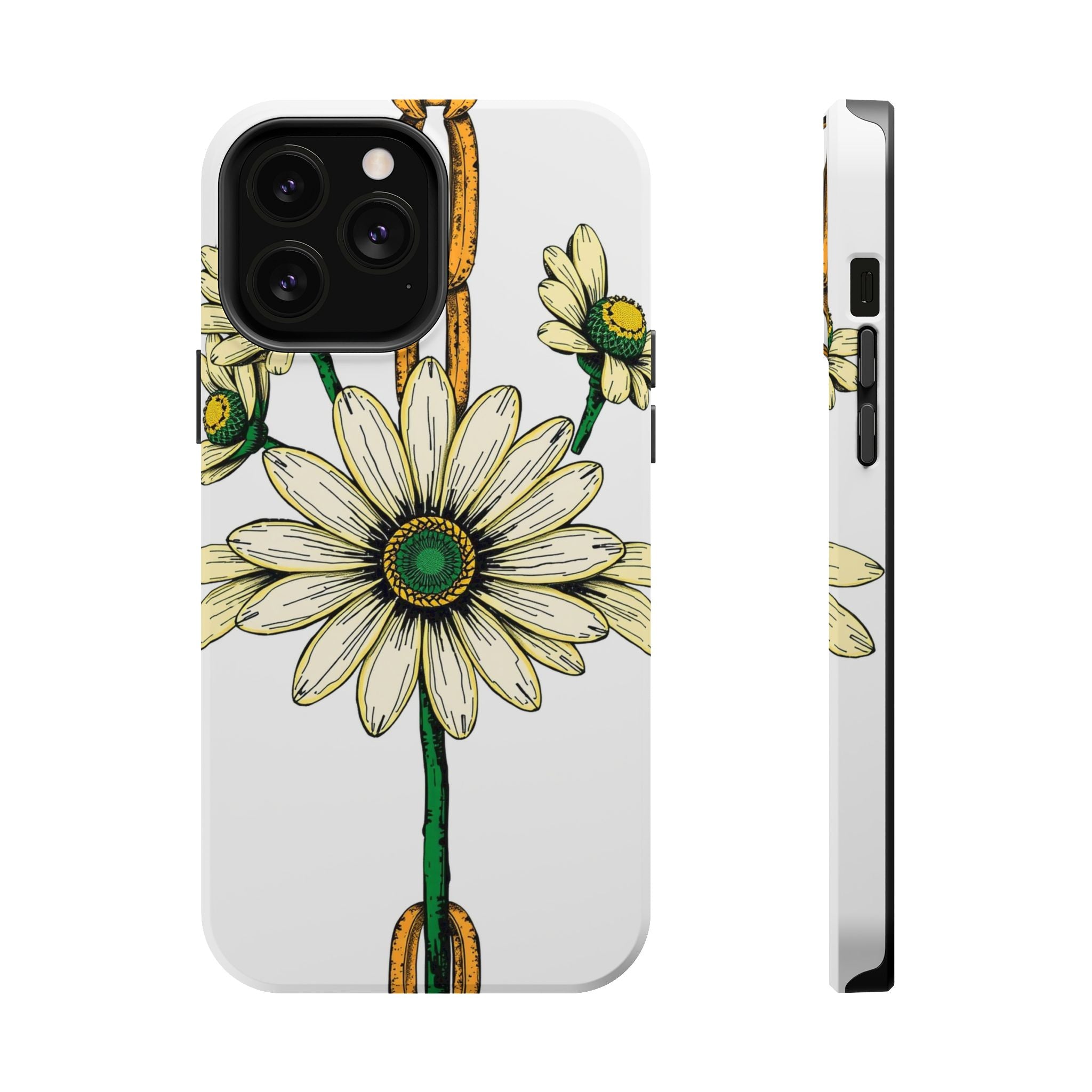iPhone Daisy Chain Dark Gothic Ink Bold Modern Everyday Snap Case · iPhone Case