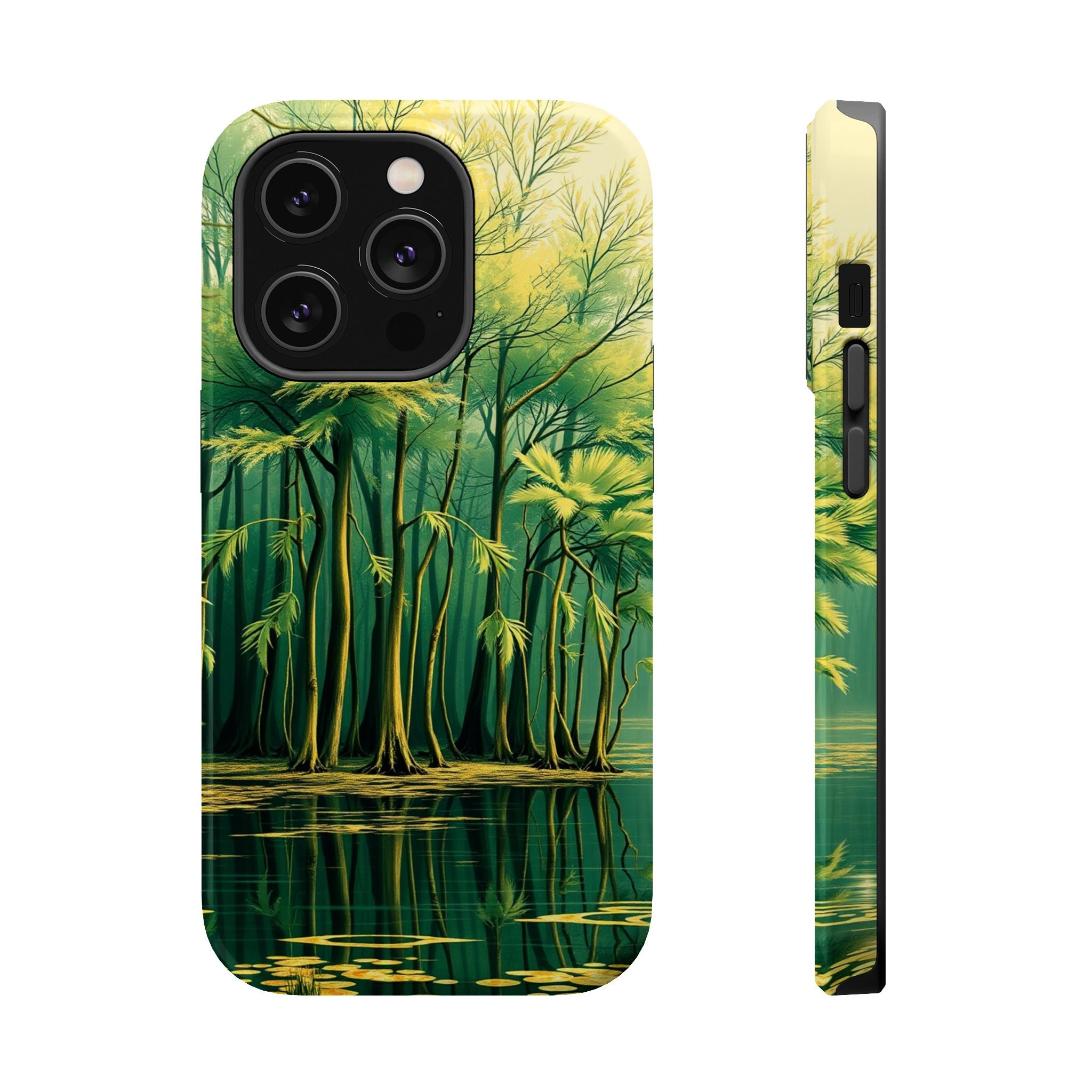 iPhone Serene Cypress Swamp Design Bold Modern Everyday Snap Case · iPhone Case
