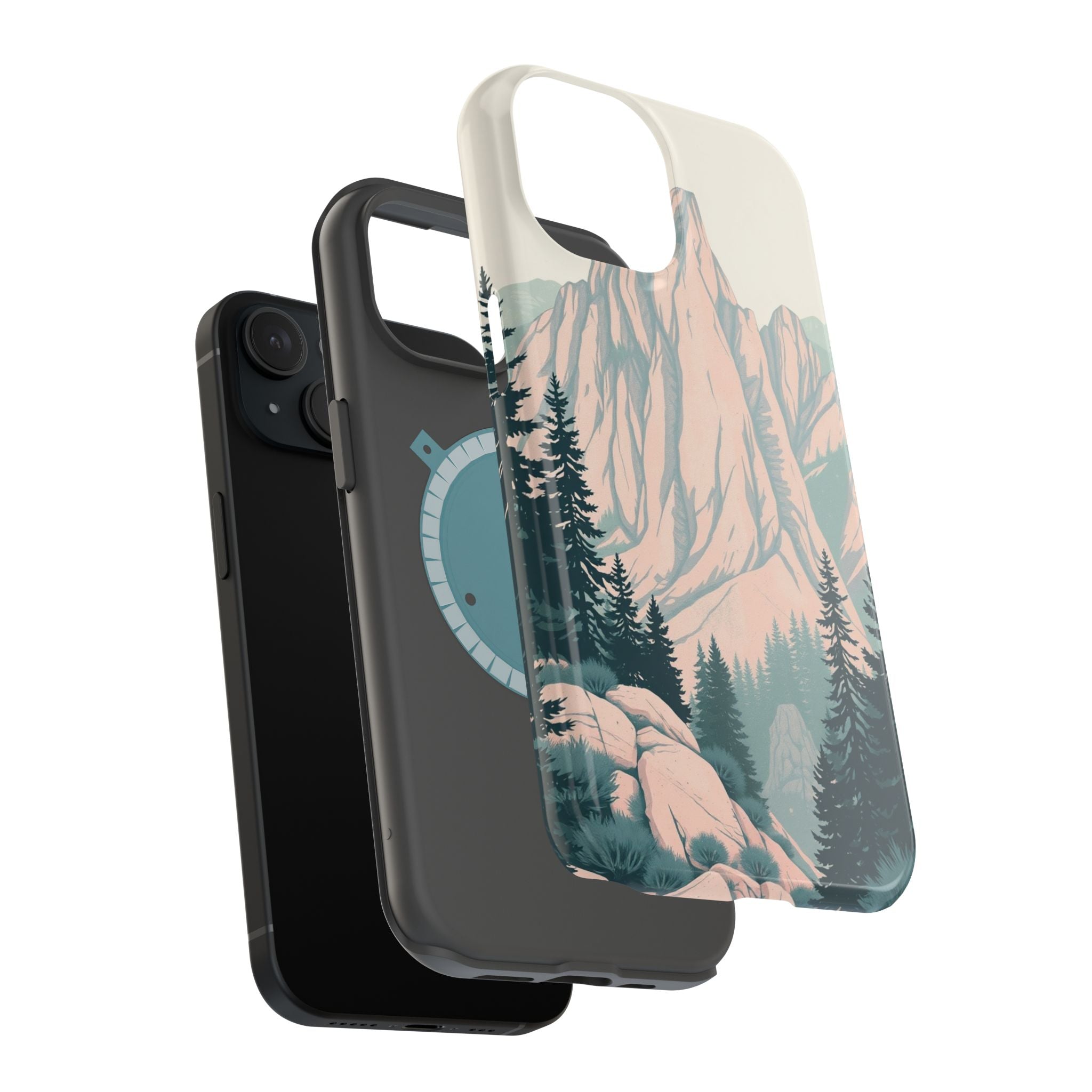 iPhone Serene Pine Ridge Design 15 Bold Modern Everyday Snap Case · iPhone Case
