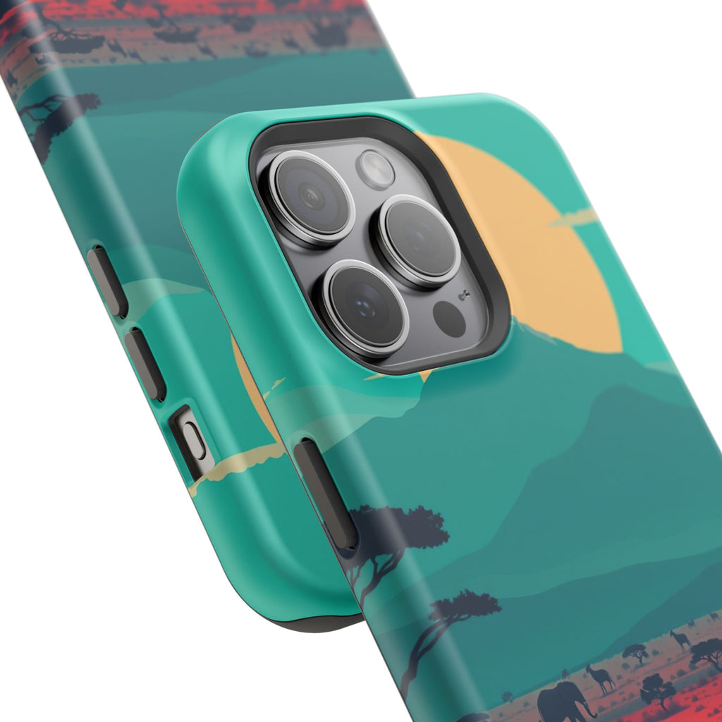 iPhone Savanna Horizon Vintage Retro Poster Slim iPhone Everyday · iPhone Case