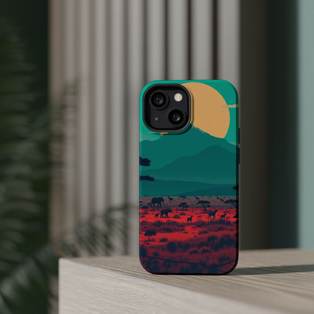 iPhone Savanna Horizon Vintage Retro Poster Slim iPhone Everyday · iPhone Case
