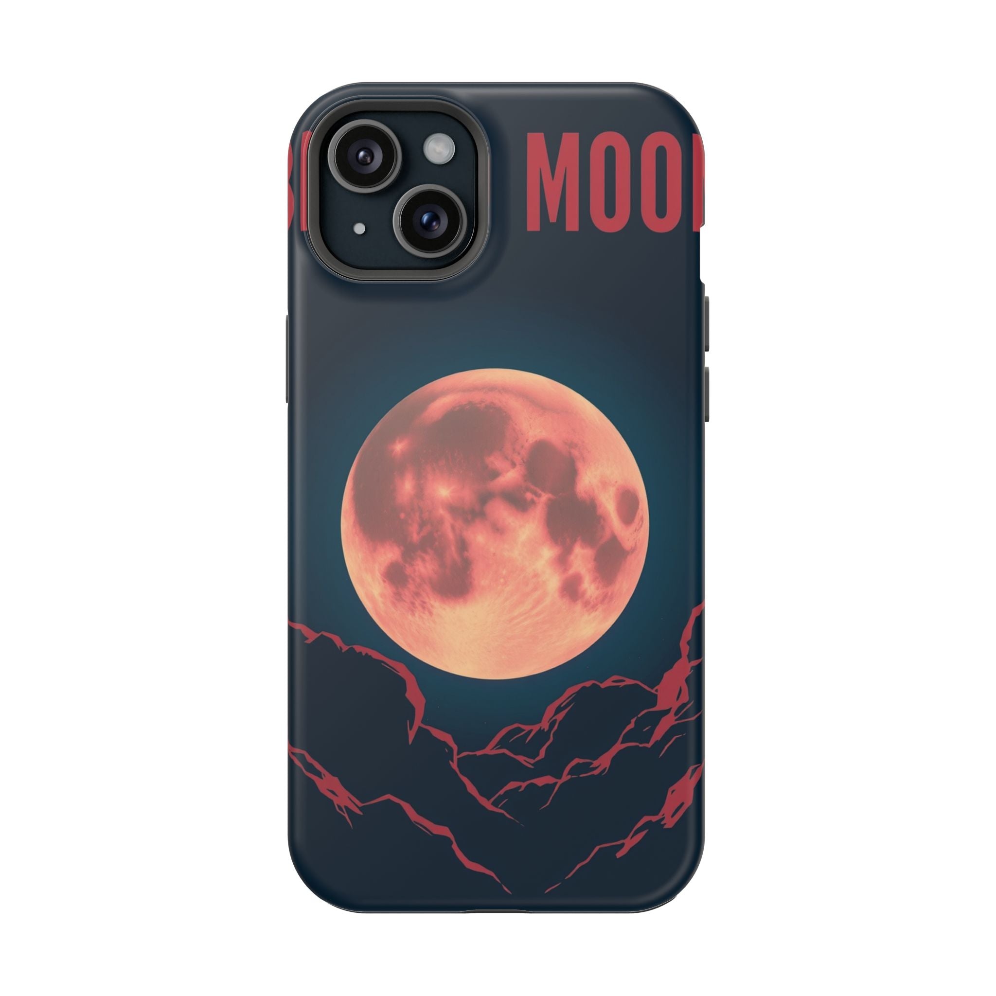 iPhone Blood Moon Rise Vintage Retro Poster Slim Everyday Designer Case · iPhone