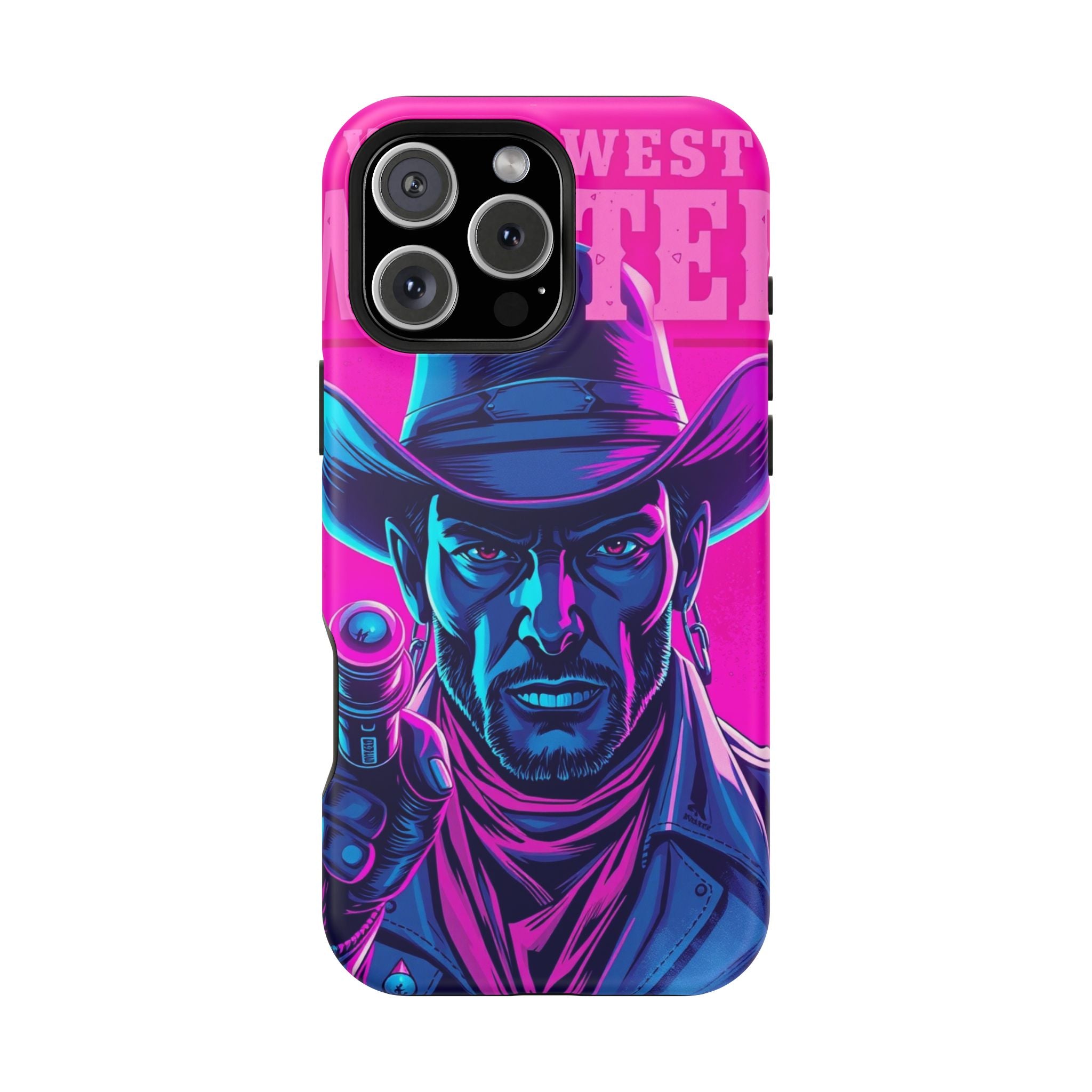 iPhone Wild West Wanted Neon Cyberpunk Slim Everyday Designer Case · iPhone Case