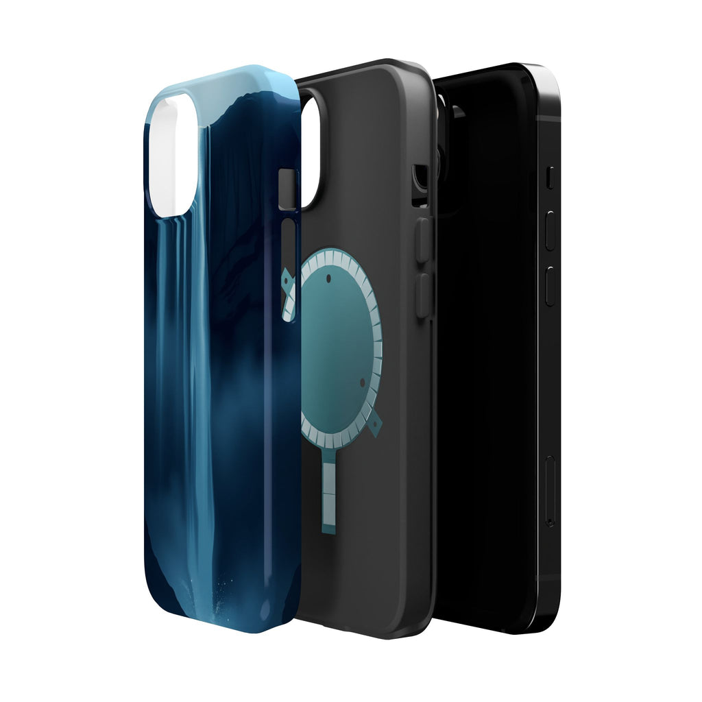 iPhone Midnight Blue And Silver Waterfall Mist Soft iPhone Finish · iPhone Case