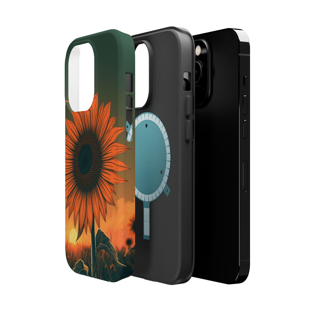 iPhone Charcoal And Copper Sunflower Prairie Slim iPhone Everyday · iPhone Case