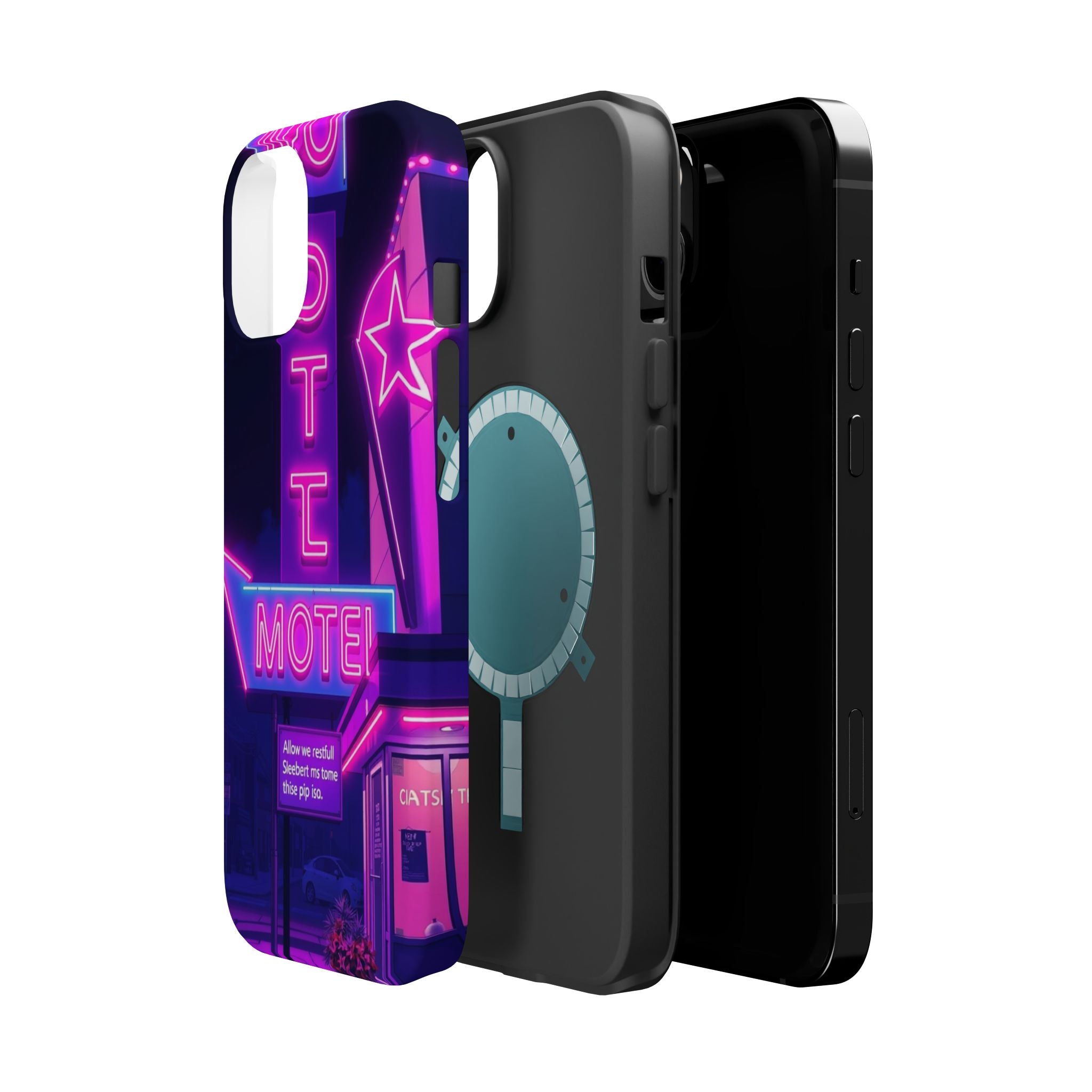 iPhone Neon Sign Motel Enchanted Art Slim Everyday Designer Case · iPhone Case