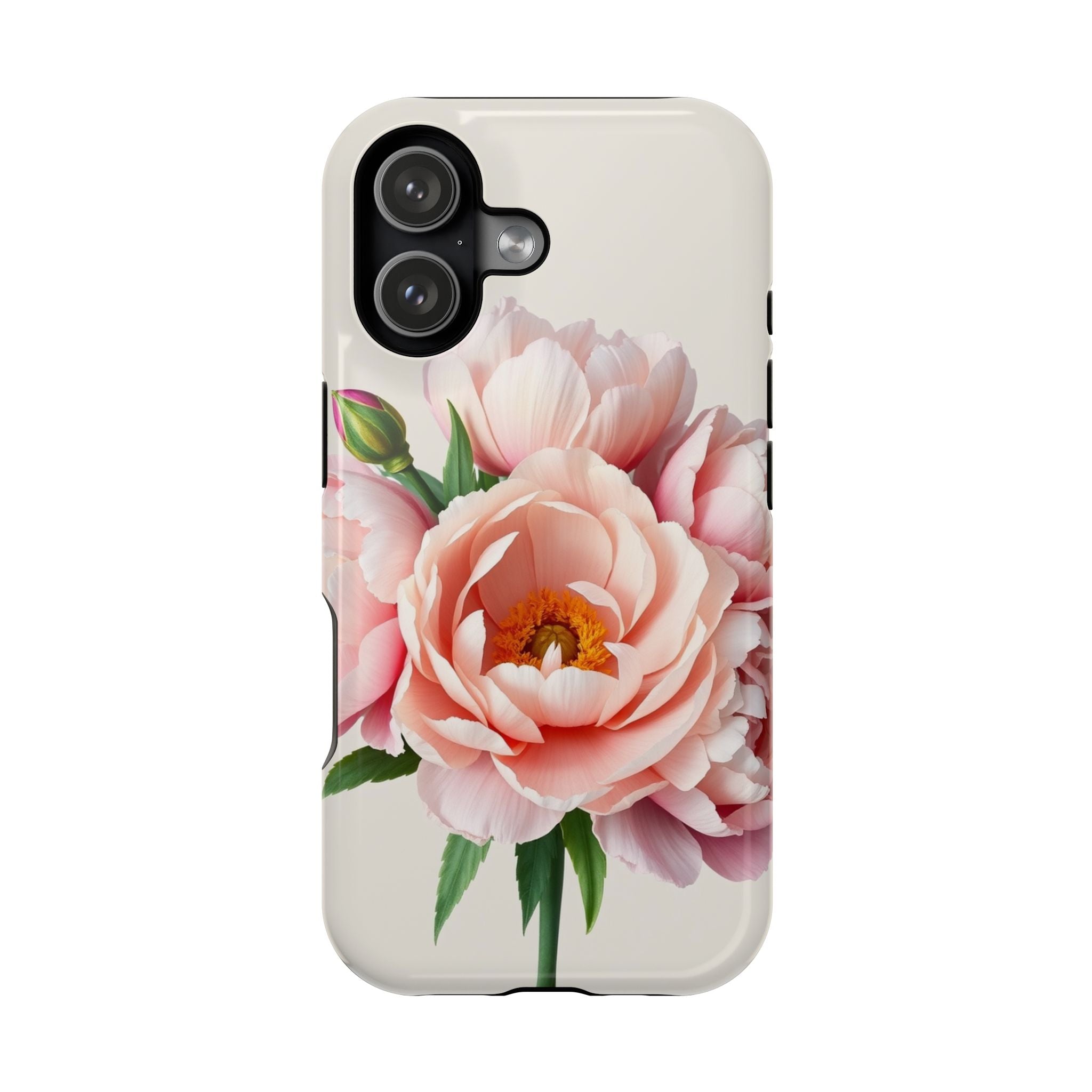 iPhone Serene Peony Bouquet Design Bold Modern Everyday Snap Case · iPhone Case