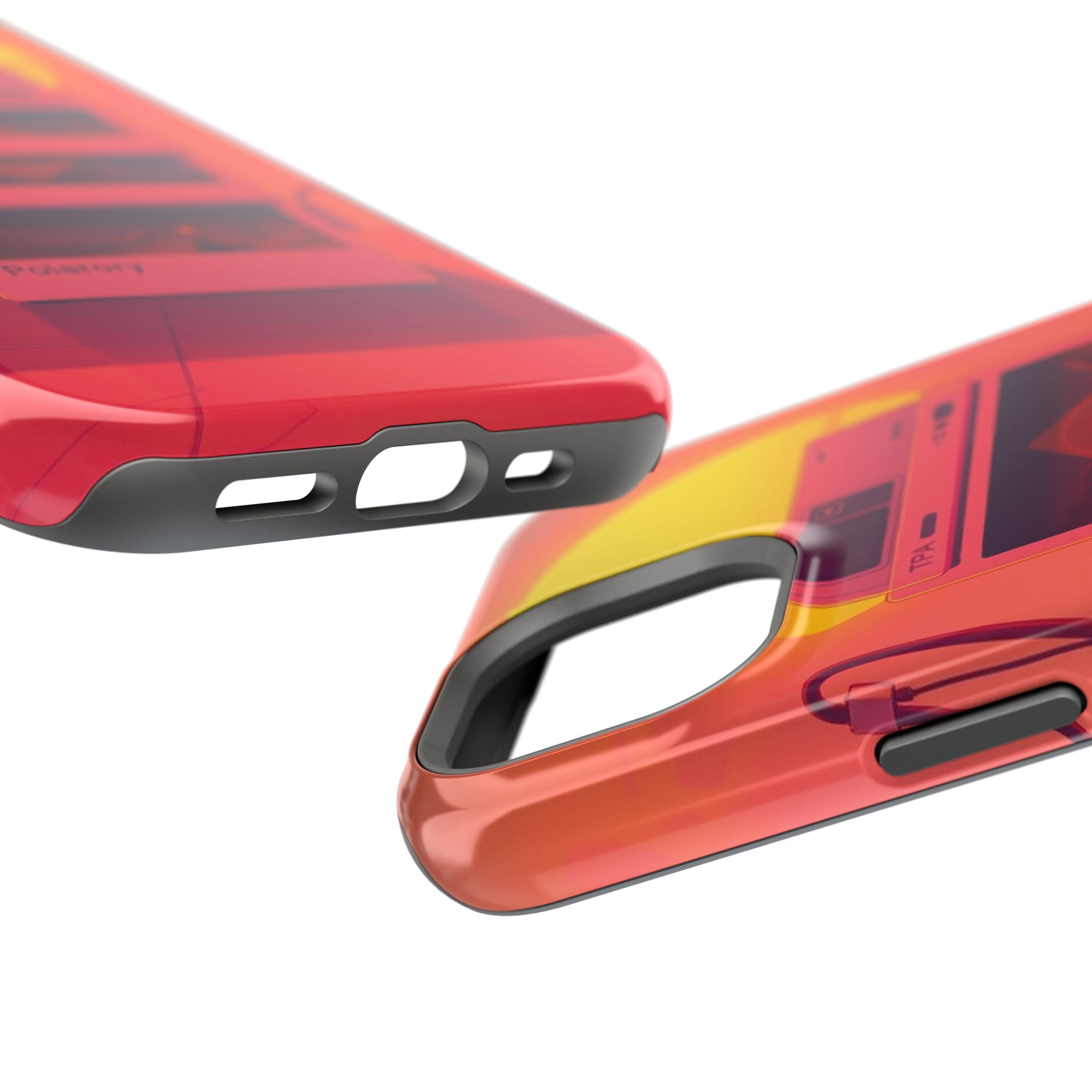 iPhone Polaroid Stack Memory Neon Cyberpunk Slim Everyday Designer Case · iPhone