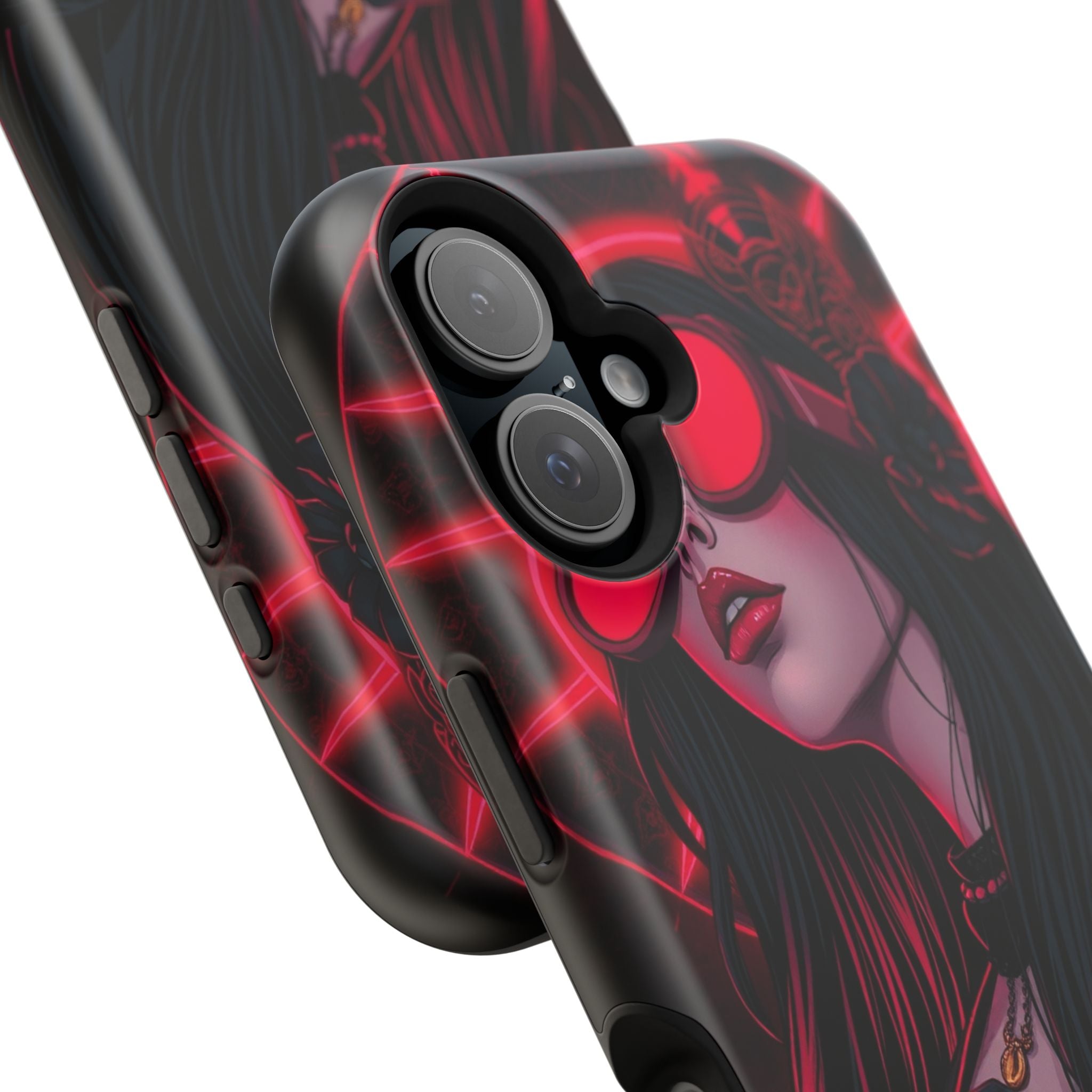 iPhone Black And Crimson Art Nouveau Female Slim Everyday Designer Case · iPhone