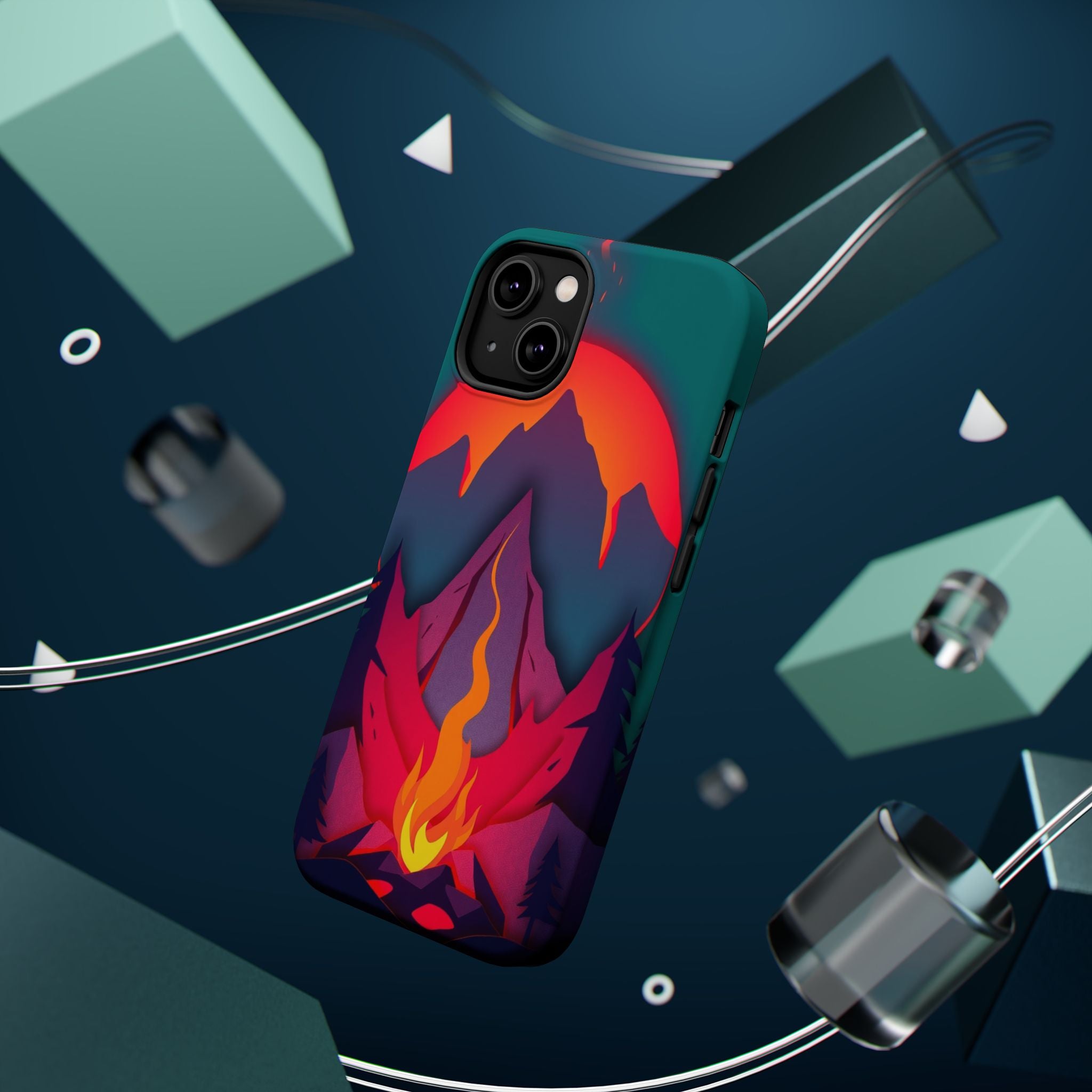 iPhone Cyan And Magenta Wildfire Glow Slim Everyday iPhone 12 Designer · iPhone