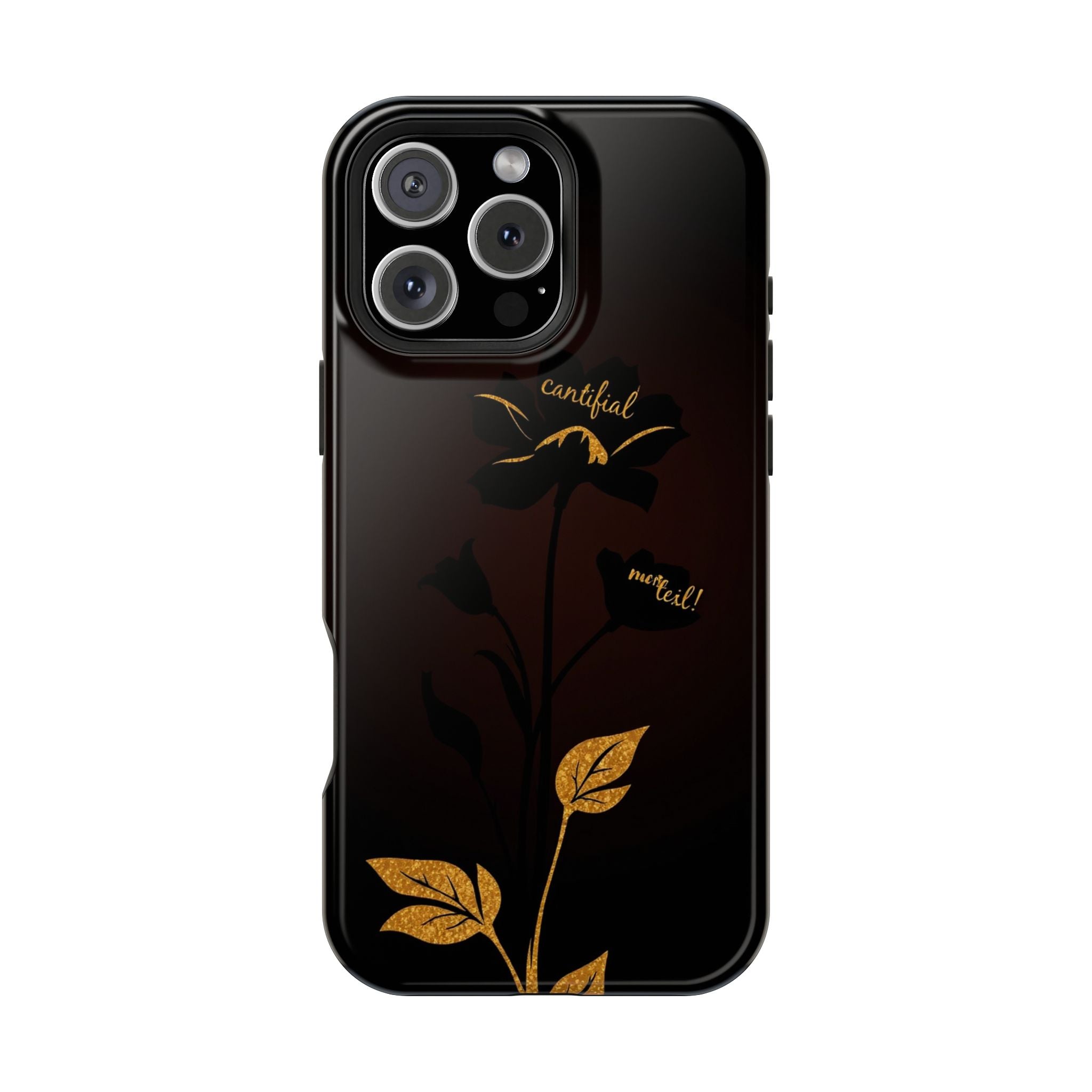 iPhone Earthy Floral Silhouette Design Slim Everyday Designer Case · iPhone Case