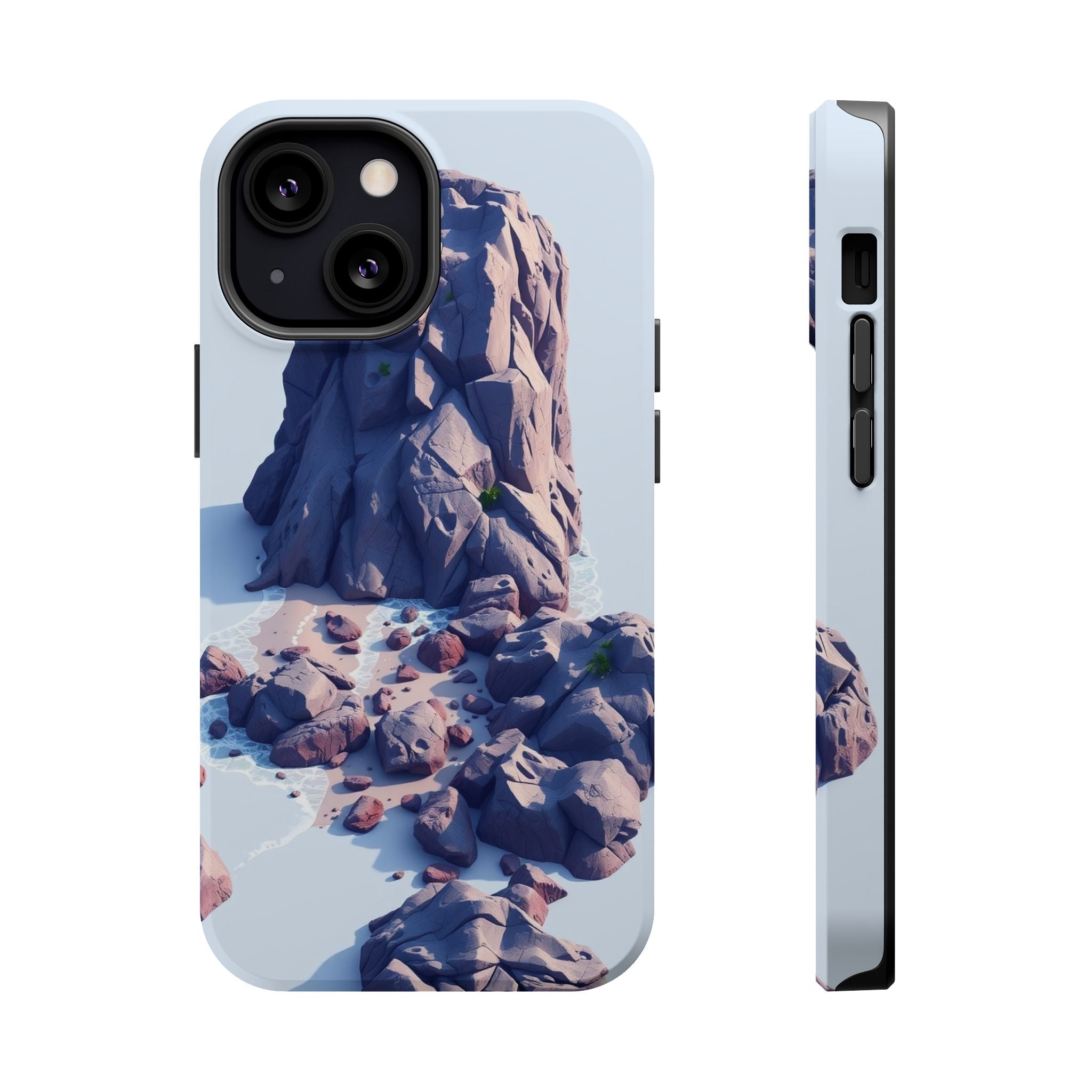 iPhone Indigo And Violet Pebble Beach Slim Everyday Designer Case · iPhone Case