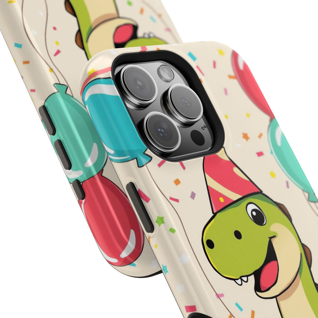 iPhone Dino with Party Hat Kids Fun Phone Case Gift Slim Snap Case · iPhone Case