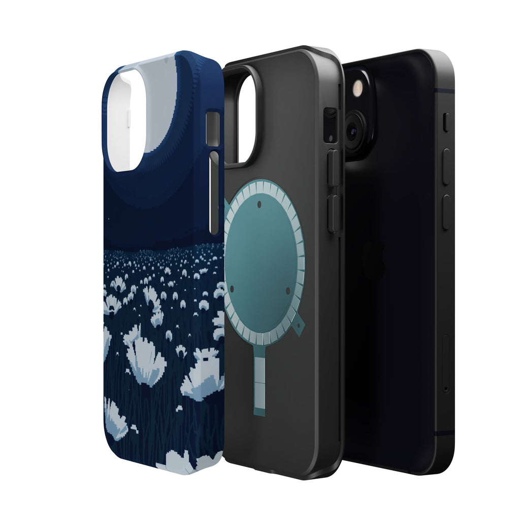 iPhone Poppy Field Pixel Art -Bit Bold Modern Everyday Snap Case · iPhone Case