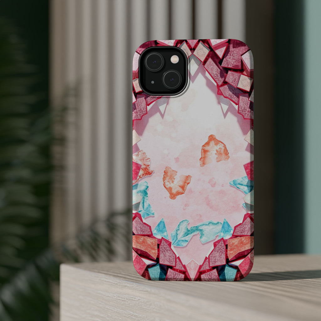 iPhone Mint And Blush Mosaic Shards Slim Everyday Designer Case · iPhone Case