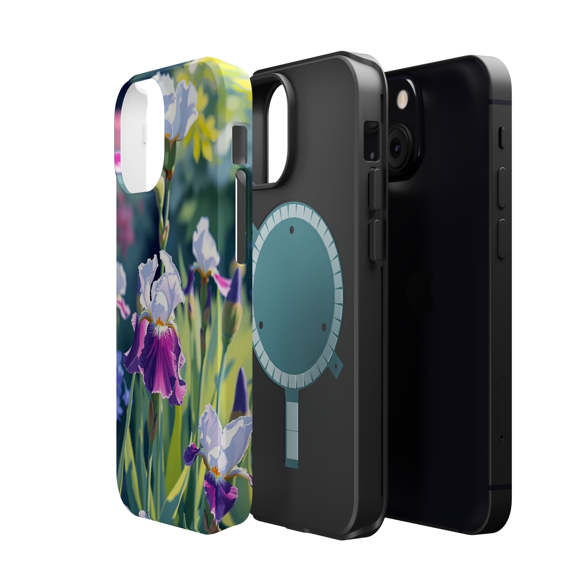 iPhone Vibrant Iris Garden Design Bold Modern Everyday Snap Case · iPhone Case