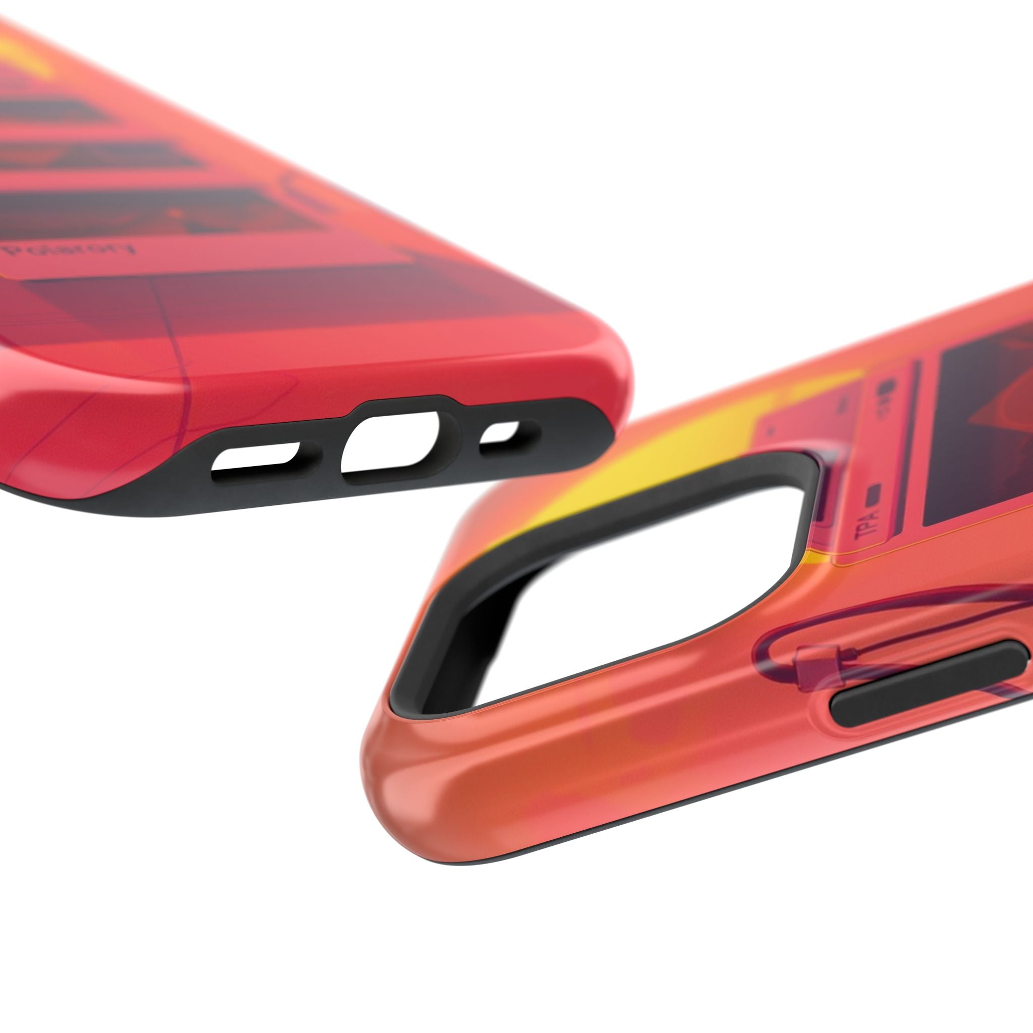 iPhone Polaroid Stack Memory Neon Cyberpunk Slim Everyday Designer Case · iPhone