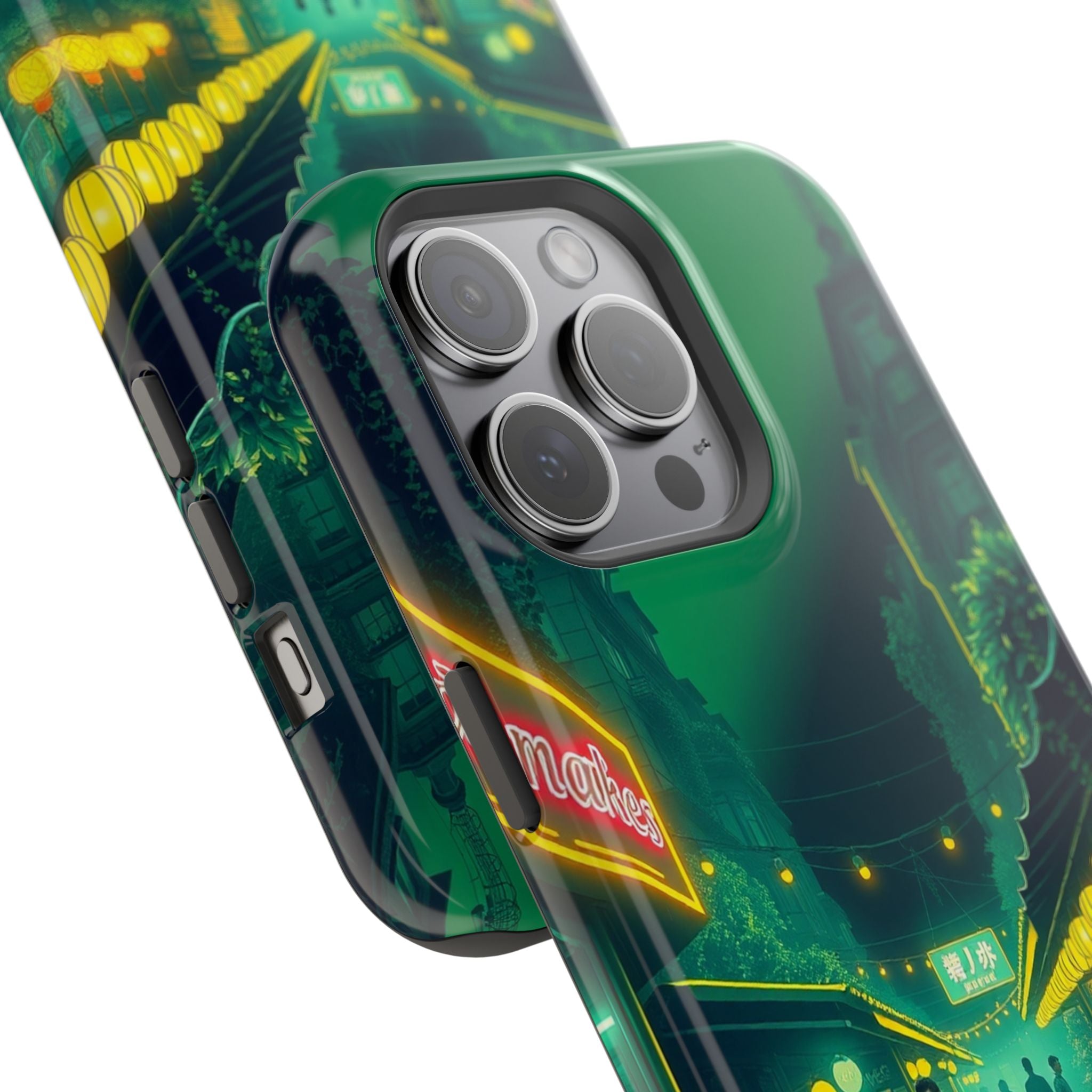 iPhone Flower Market Neon Cyberpunk Slim Everyday Designer Case · iPhone Case