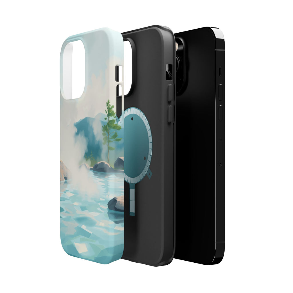 iPhone Mint And Blush Hot Spring Steam Slim Everyday Designer Case · iPhone Case