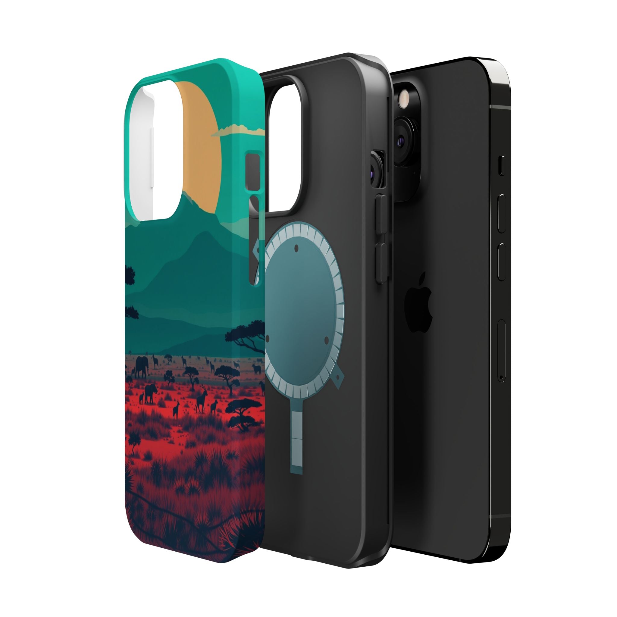 iPhone Savanna Horizon Vintage Retro Poster Slim iPhone Everyday · iPhone Case