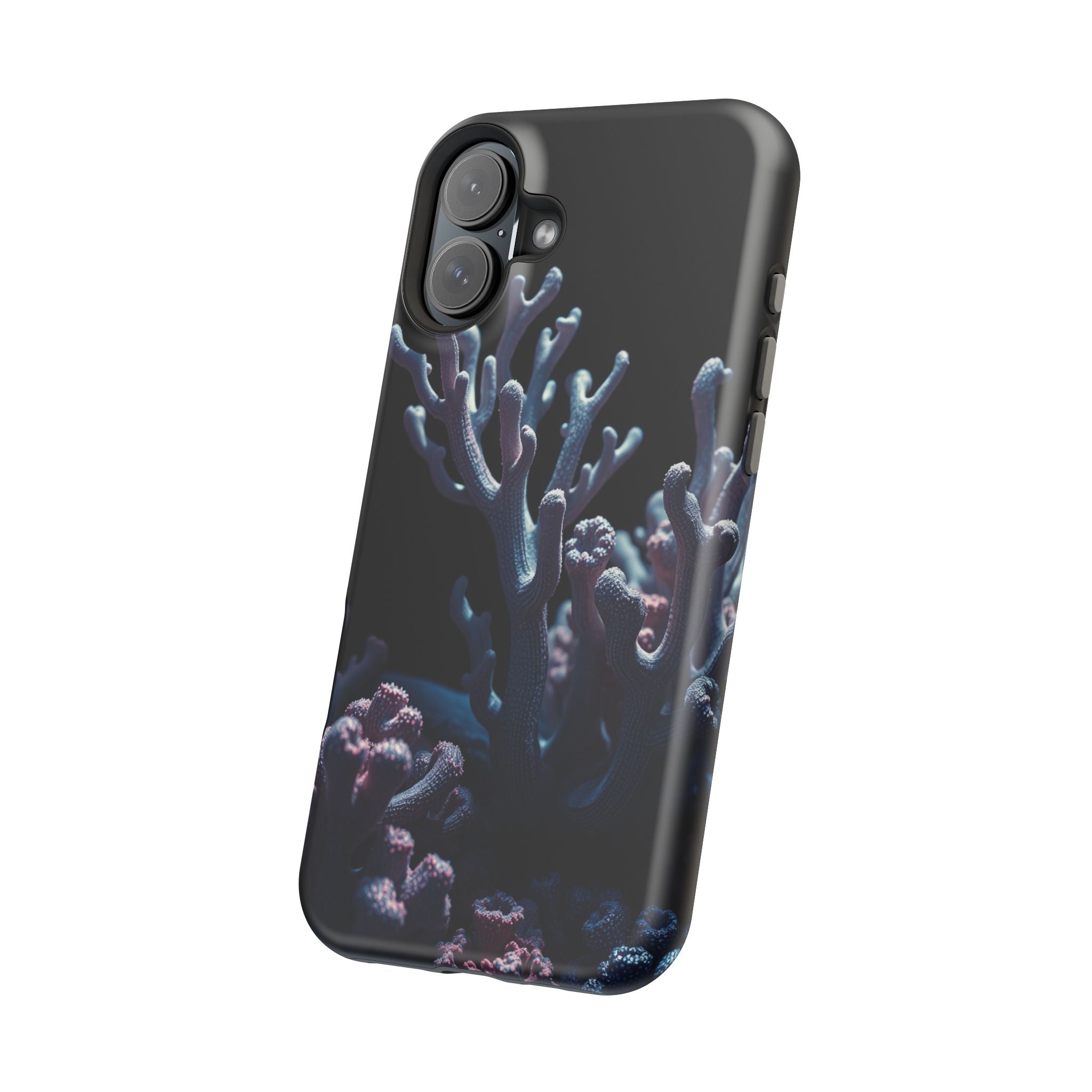 iPhone Midnight Blue And Silver Coral Reef Life Soft iPhone Finish · iPhone Case
