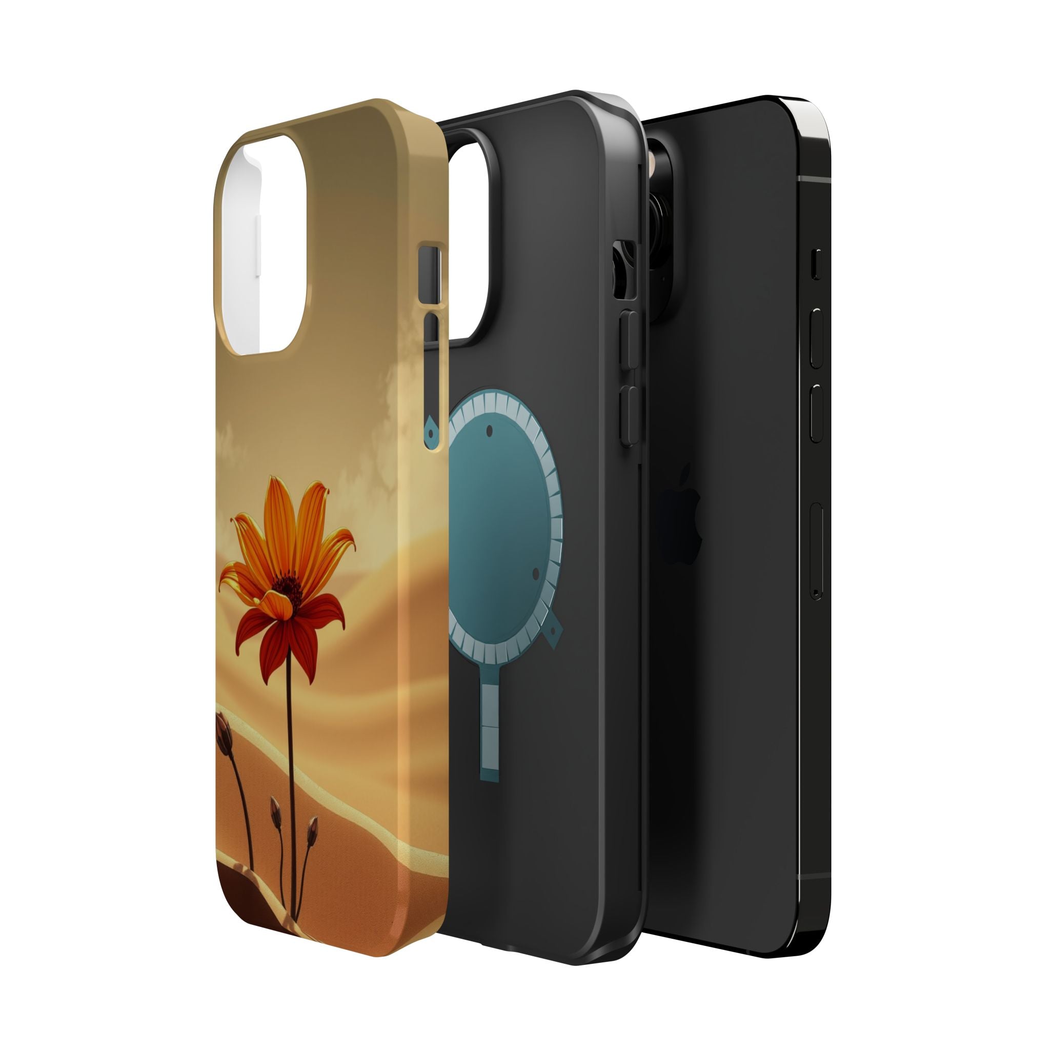 iPhone Neon Floral Dark Gothic Ink Bold Modern Everyday Snap Case · iPhone Case