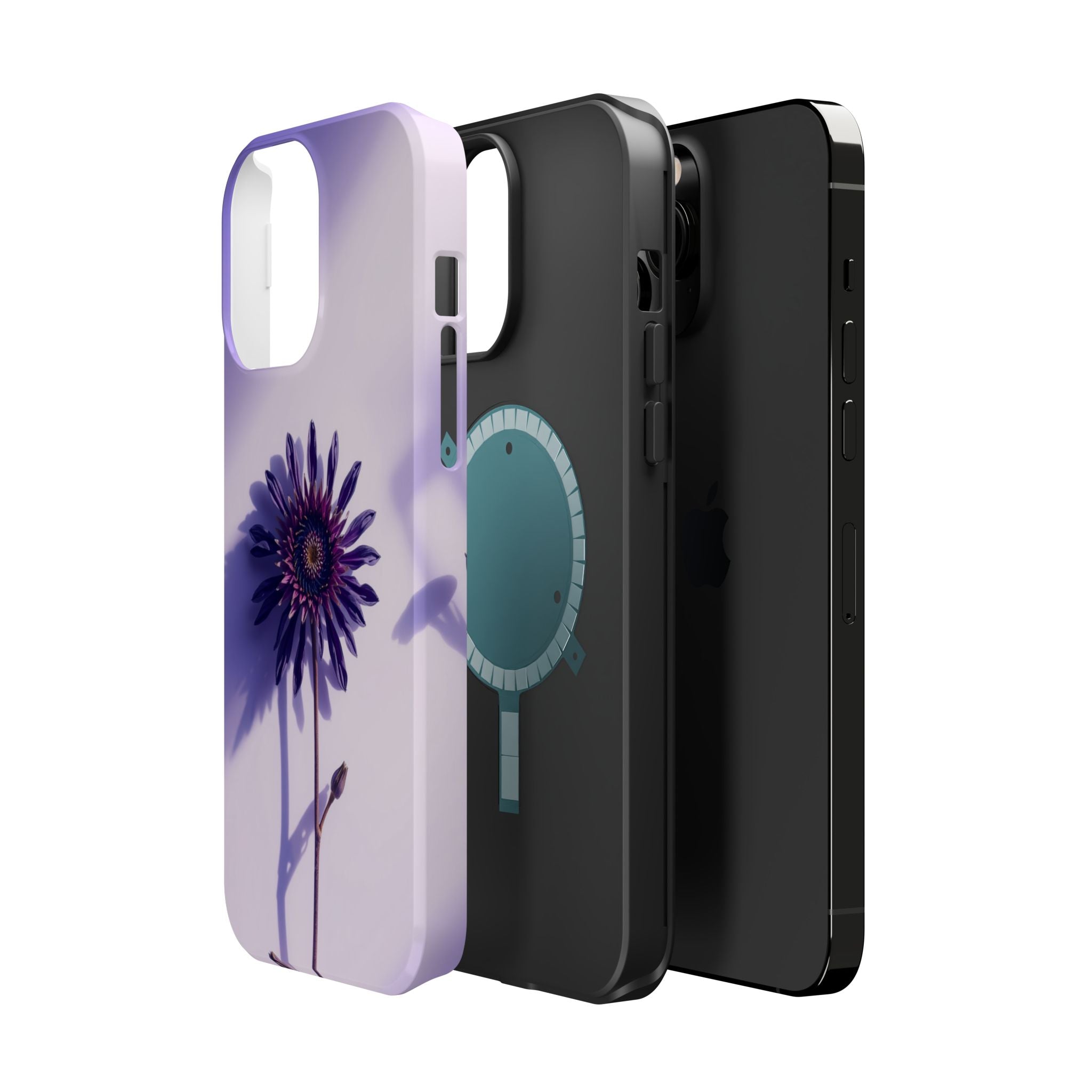 iPhone Indigo And Violet Dried Flower Flat Lay Soft iPhone Finish · iPhone Case