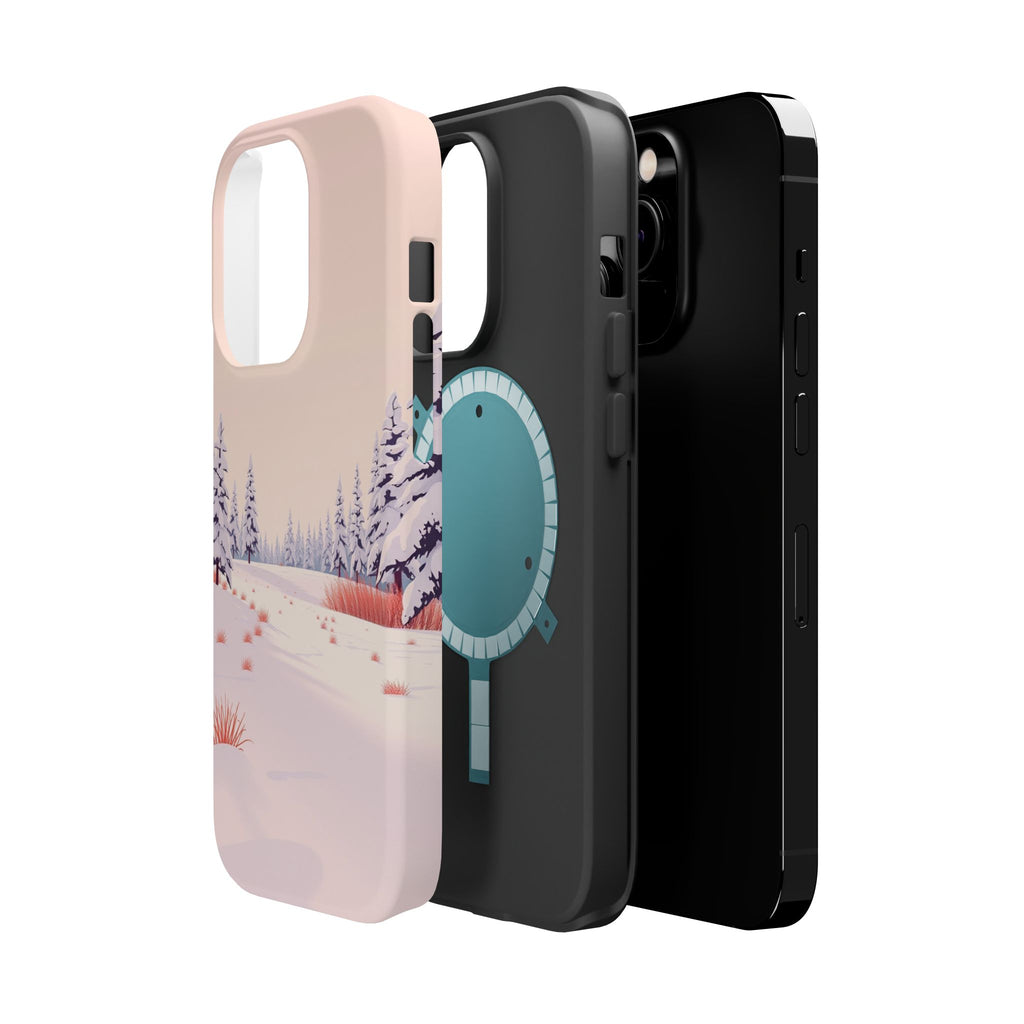 iPhone Snow Field Vintage Retro Poster Slim Everyday Designer Case · iPhone Case