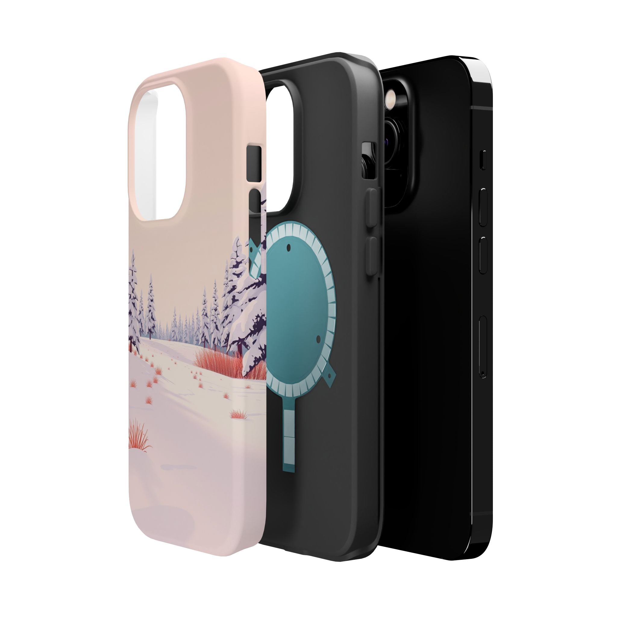 iPhone Snow Field Vintage Retro Poster Slim Everyday Designer Case · iPhone Case