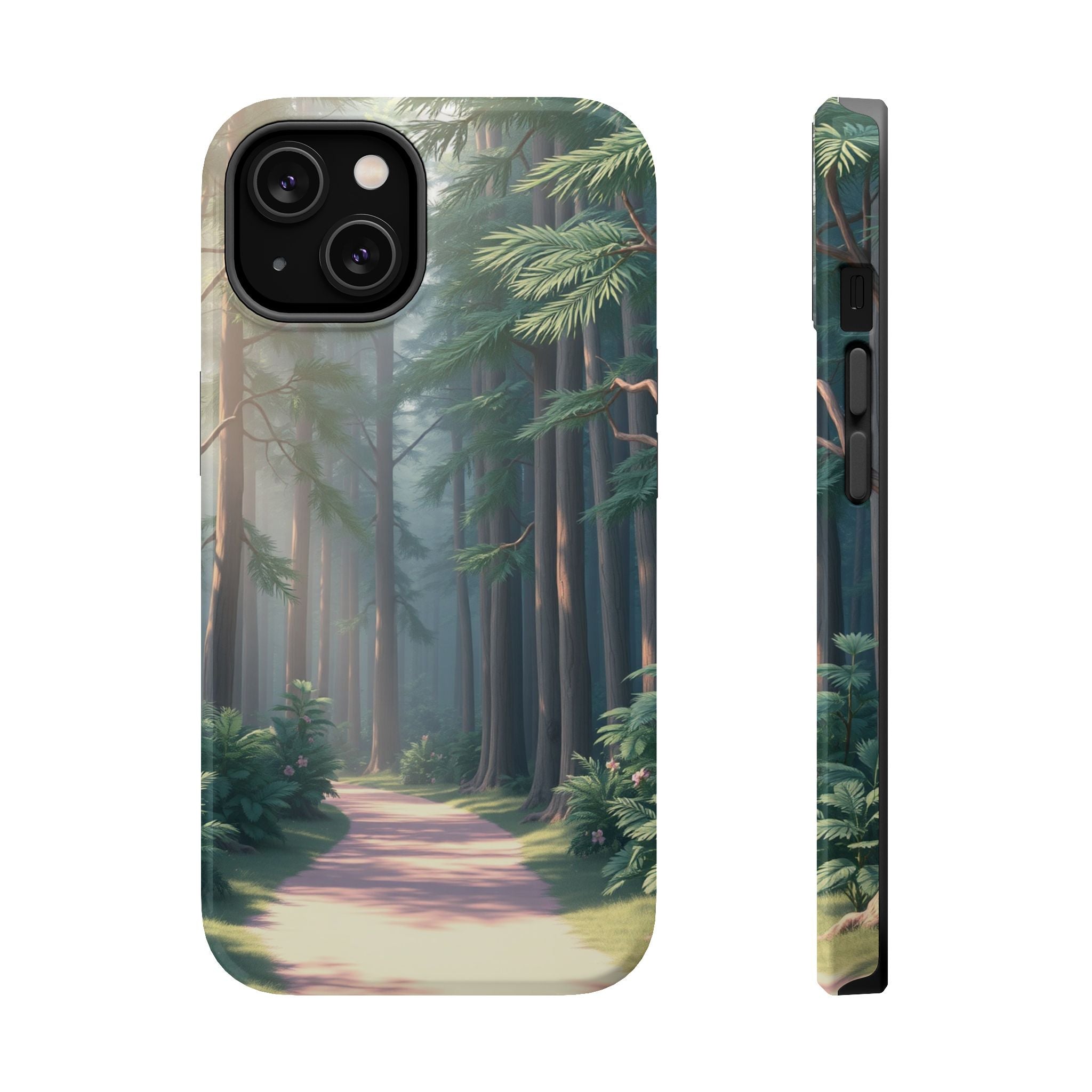 iPhone Mint And Blush Misty Forest Path Slim Everyday iPhone Designer · iPhone C