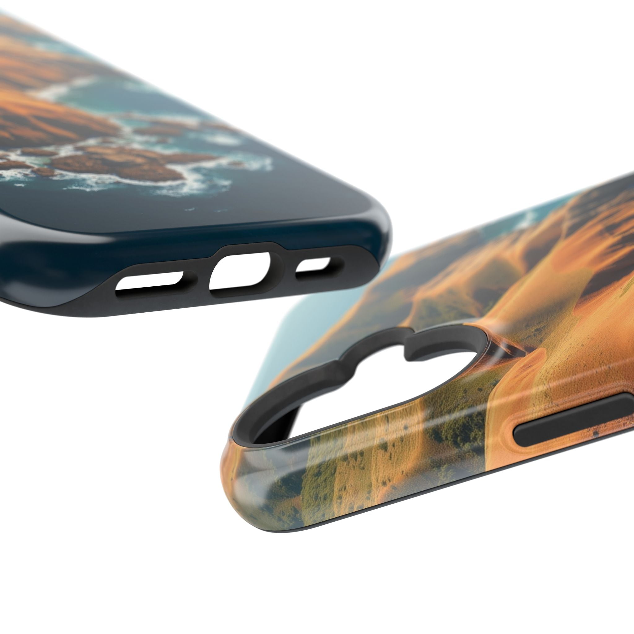 iPhone Mustard And Rust Hibiscus Coast Slim Everyday Designer Case · iPhone Case
