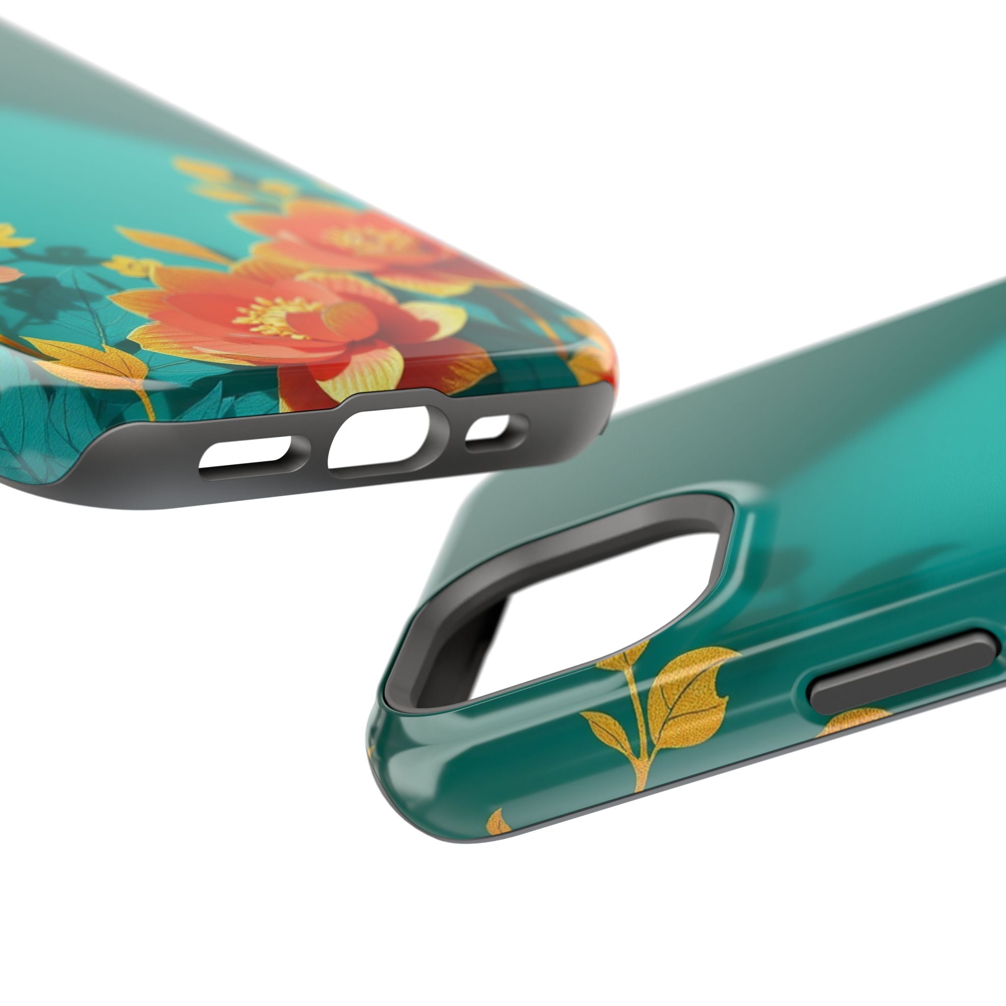 iPhone Floral Gold Foil Paper Cut Art Slim Everyday Designer Case · iPhone Case