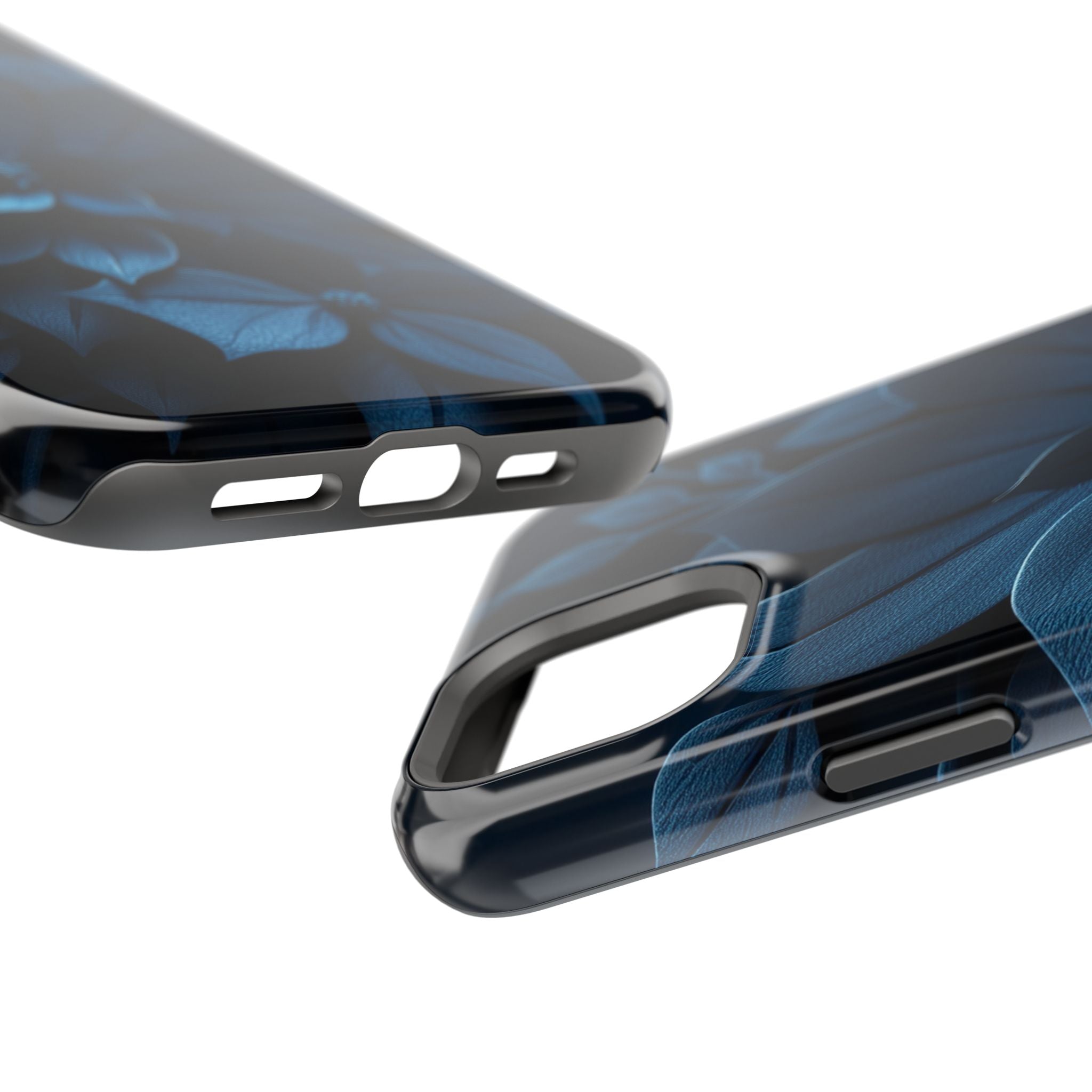 iPhone Midnight Blue And Silver Floral Dark Academia iPhone Slim · iPhone Case