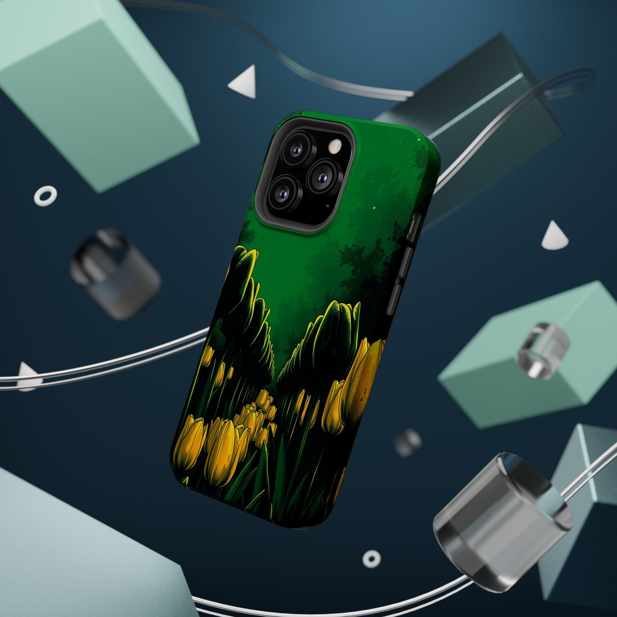 iPhone Tulip Row Emerald Green And Gold Slim Snap Case · iPhone Case