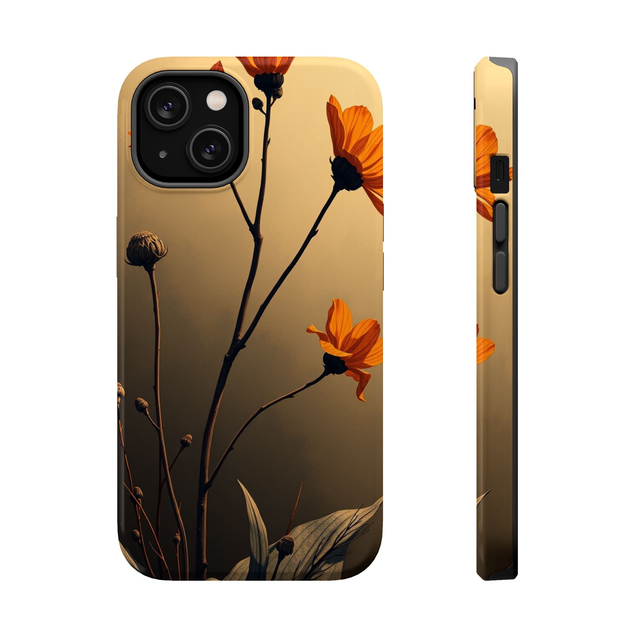 iPhone Burnt Orange And Sand Botanical Illustration Gal Slim Snap Case · iPhone