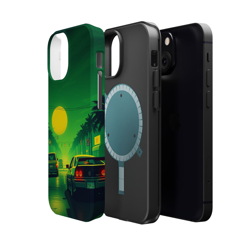 iPhone Dreamy Sunset Drive 80s Design Slim Everyday Designer Case · iPhone Case