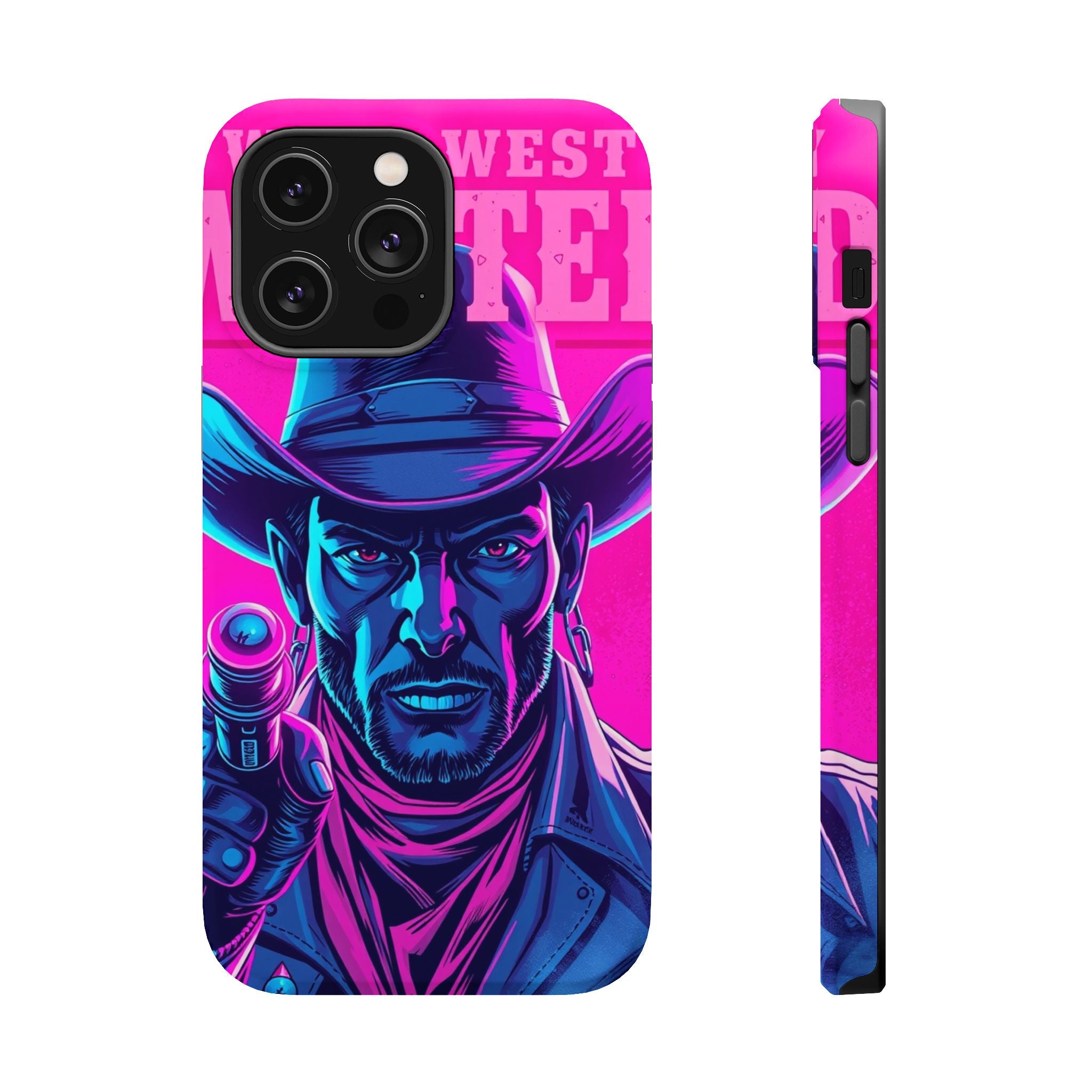 iPhone Wild West Wanted Neon Cyberpunk Slim Everyday Designer Case · iPhone Case