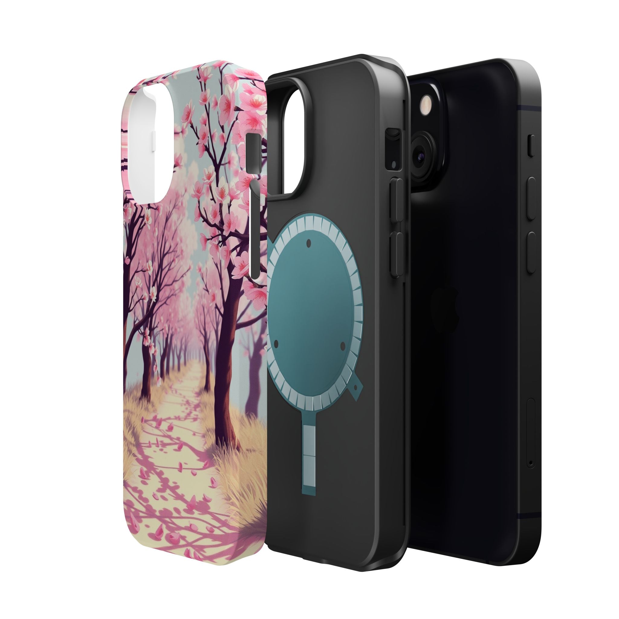 iPhone Rose Pink And Cream Blossom Trail Slim Everyday iPhone Designer · iPhone