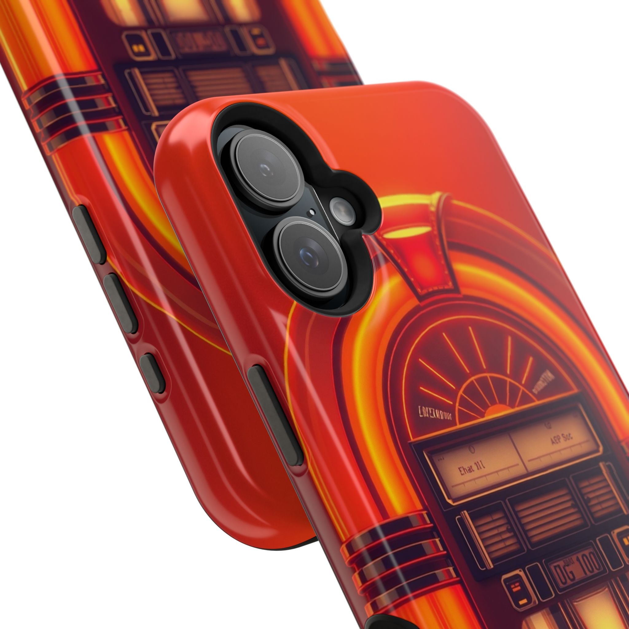 iPhone Jukebox Glow Neon Cyberpunk Bold Modern Everyday Snap Case · iPhone Case