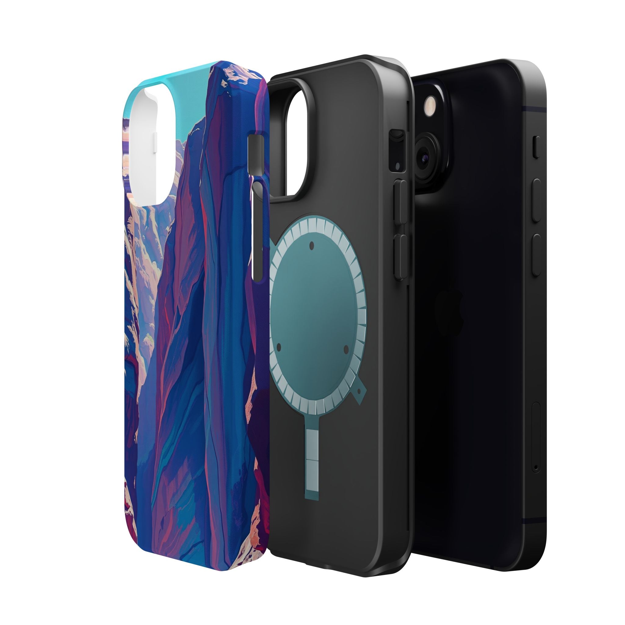 iPhone Cyan And Magenta Canyon Wall Slim Everyday Designer Case · iPhone Case