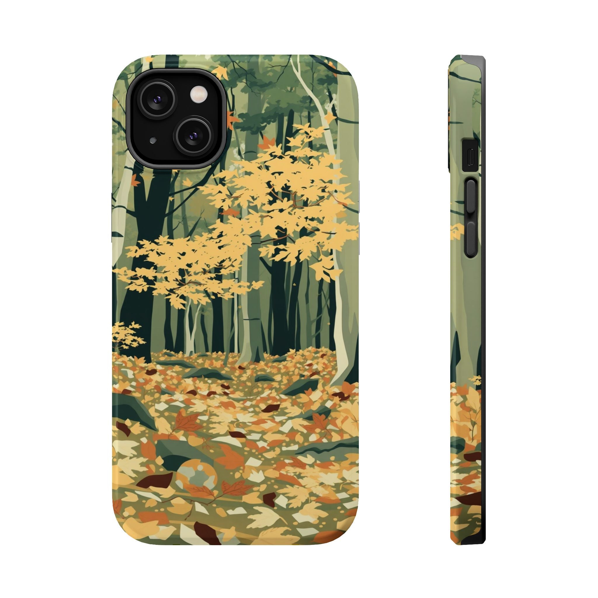 iPhone Autumn Forest Floor Abstract Geometric Slim iPhone Everyday · iPhone Case
