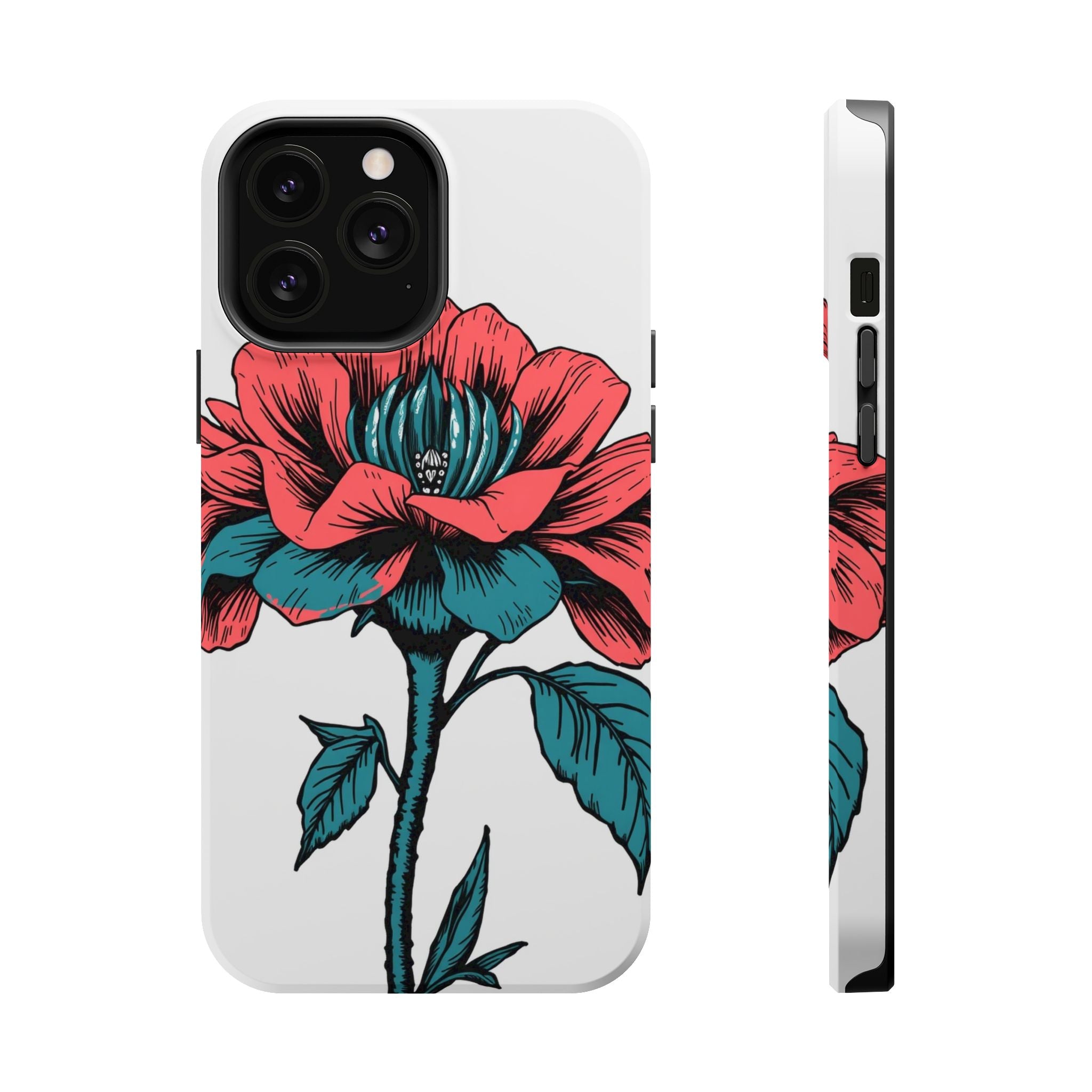 iPhone Garden Party Bloom Dark Gothic Ink Slim Snap Case · iPhone Case