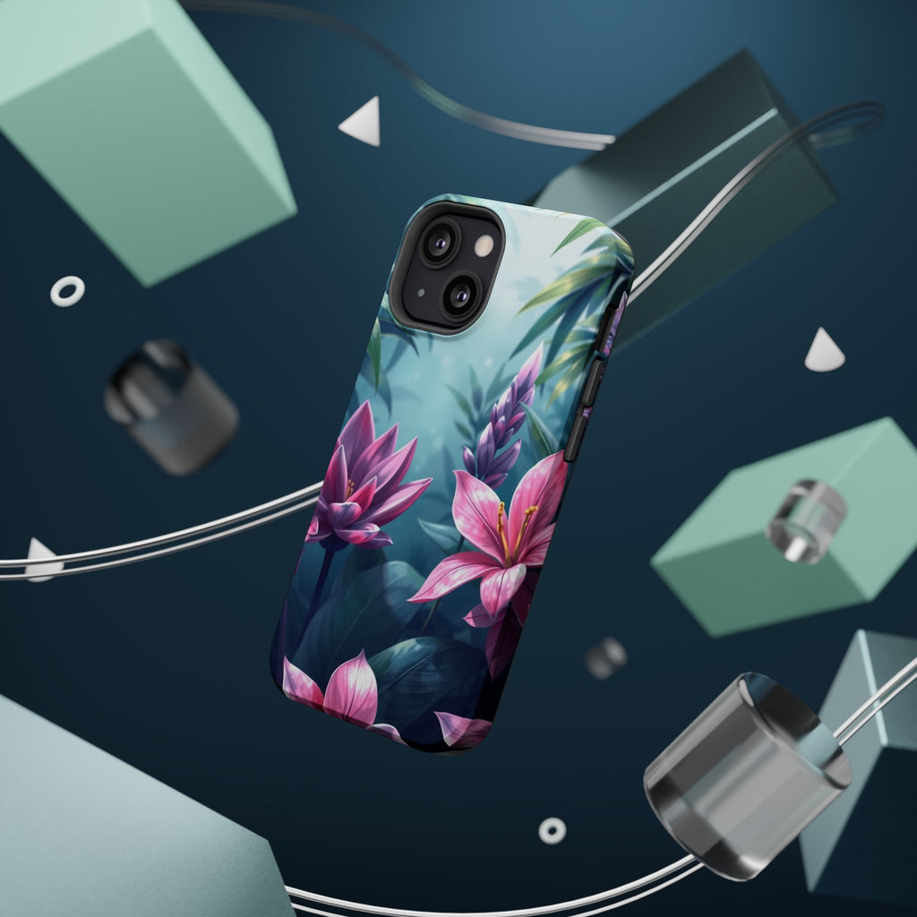 iPhone Indigo And Violet Jungle Floral Slim Everyday Designer Case · iPhone Case